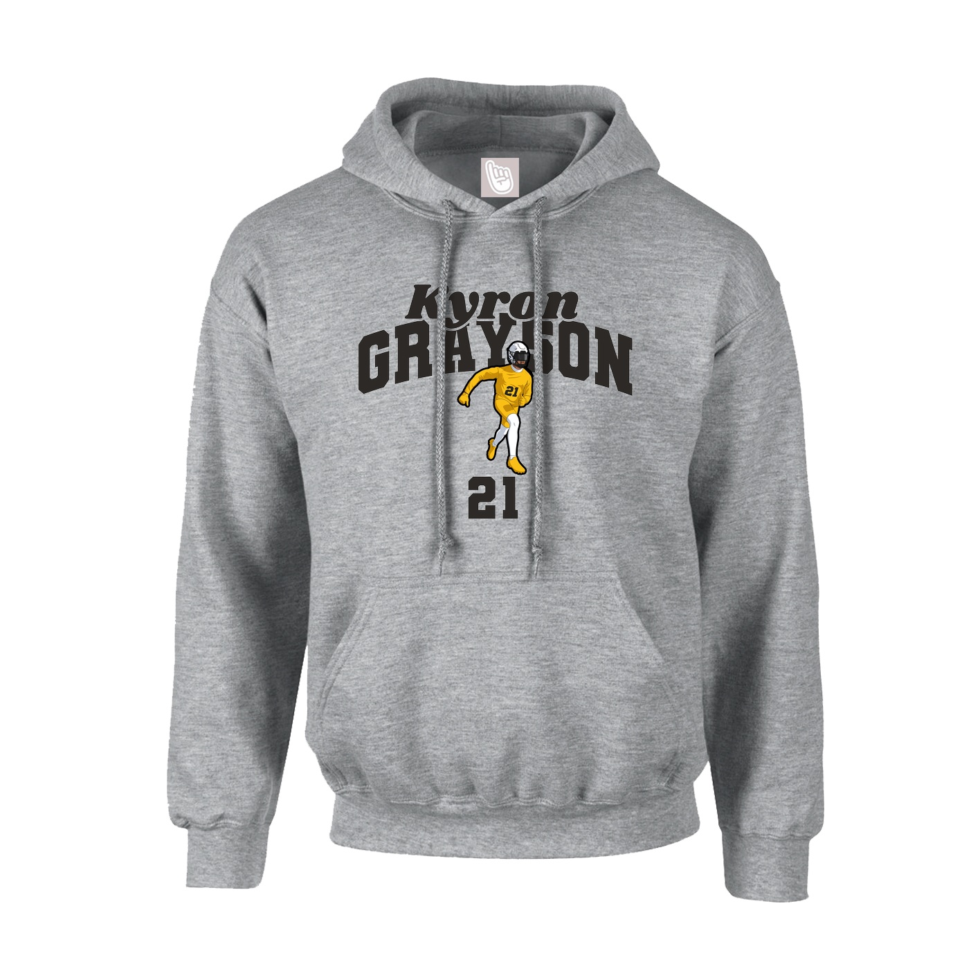Youth Hoodie — Signature Arch in Grey