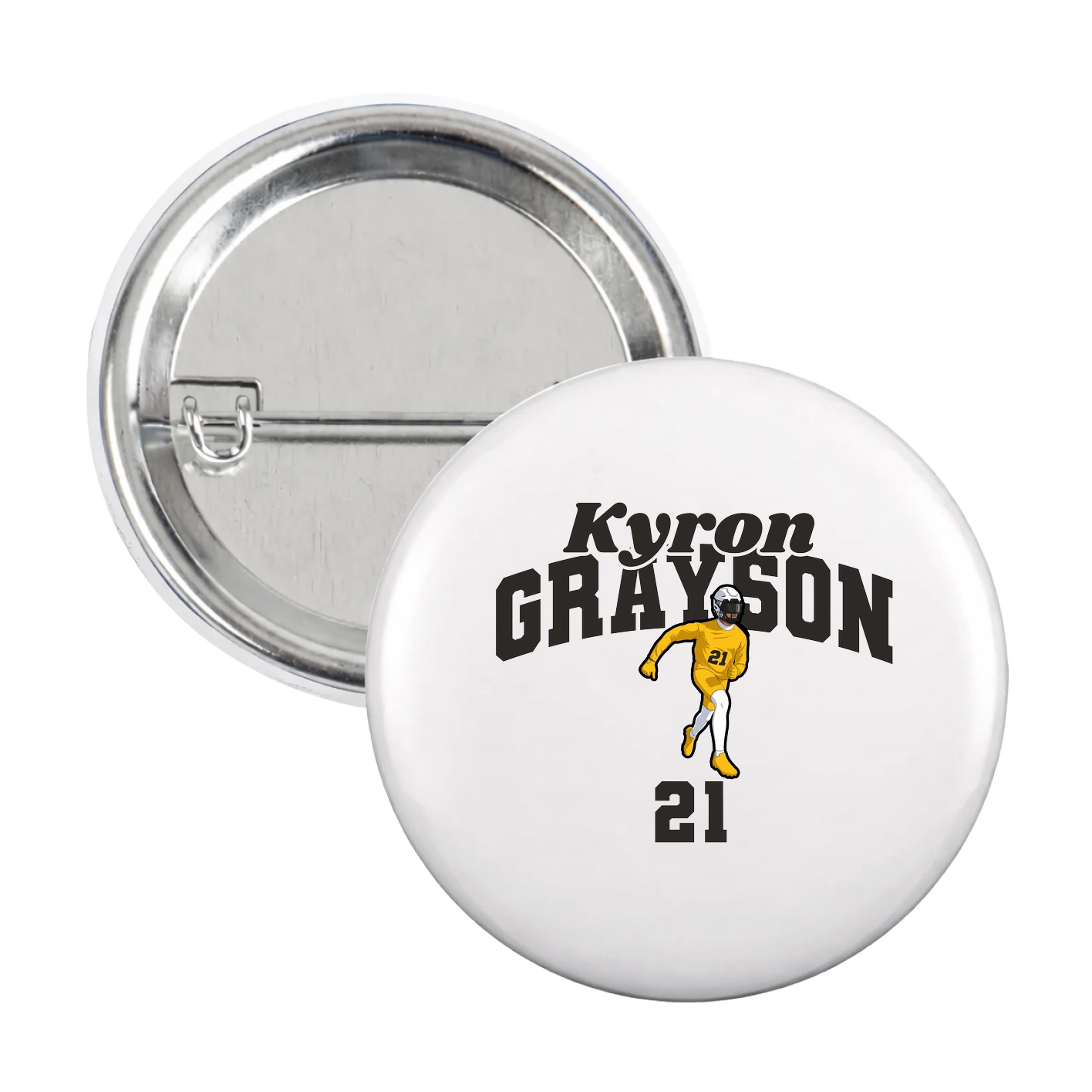 Game Day Button — Signature Arch in White