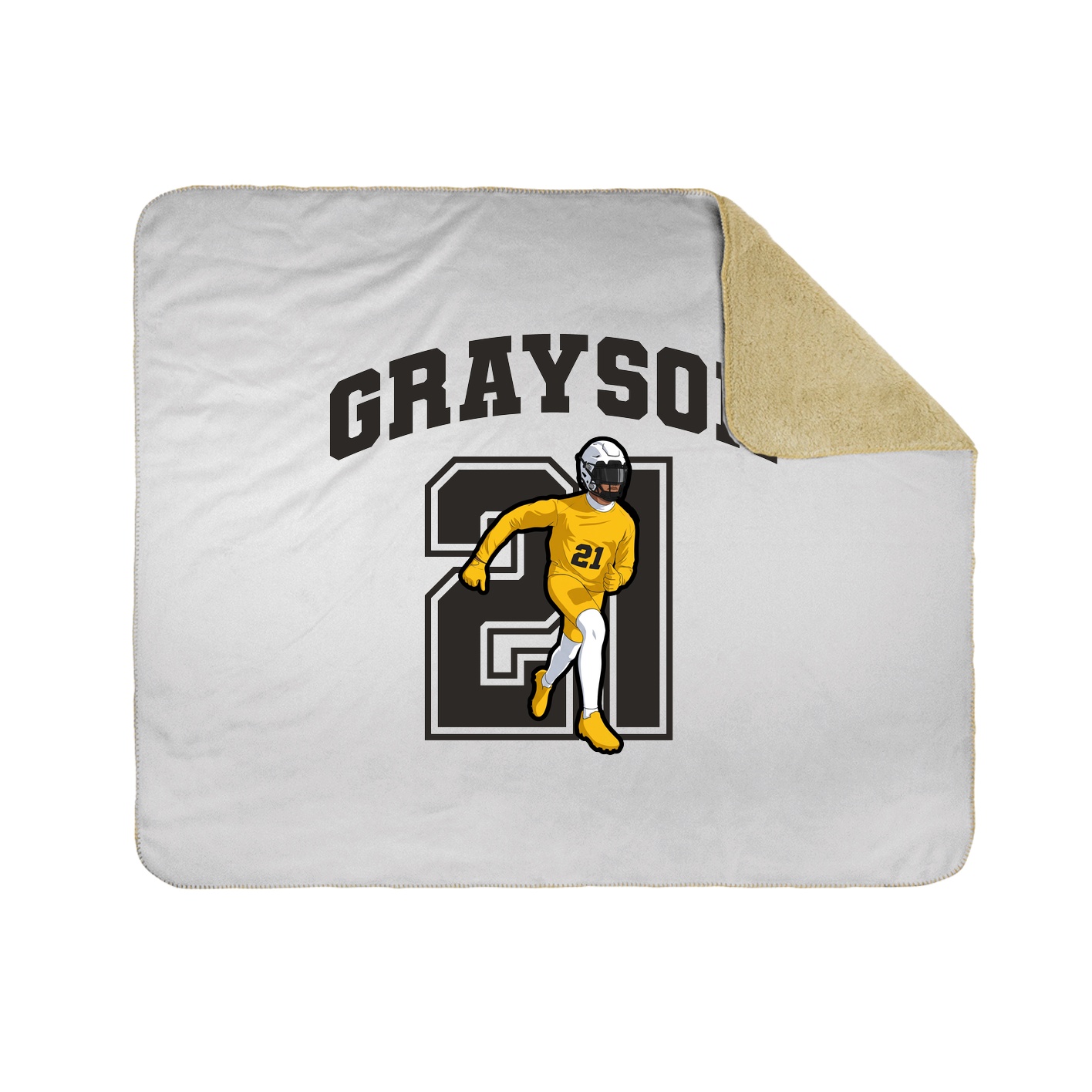 Throw Blanket — Number in White