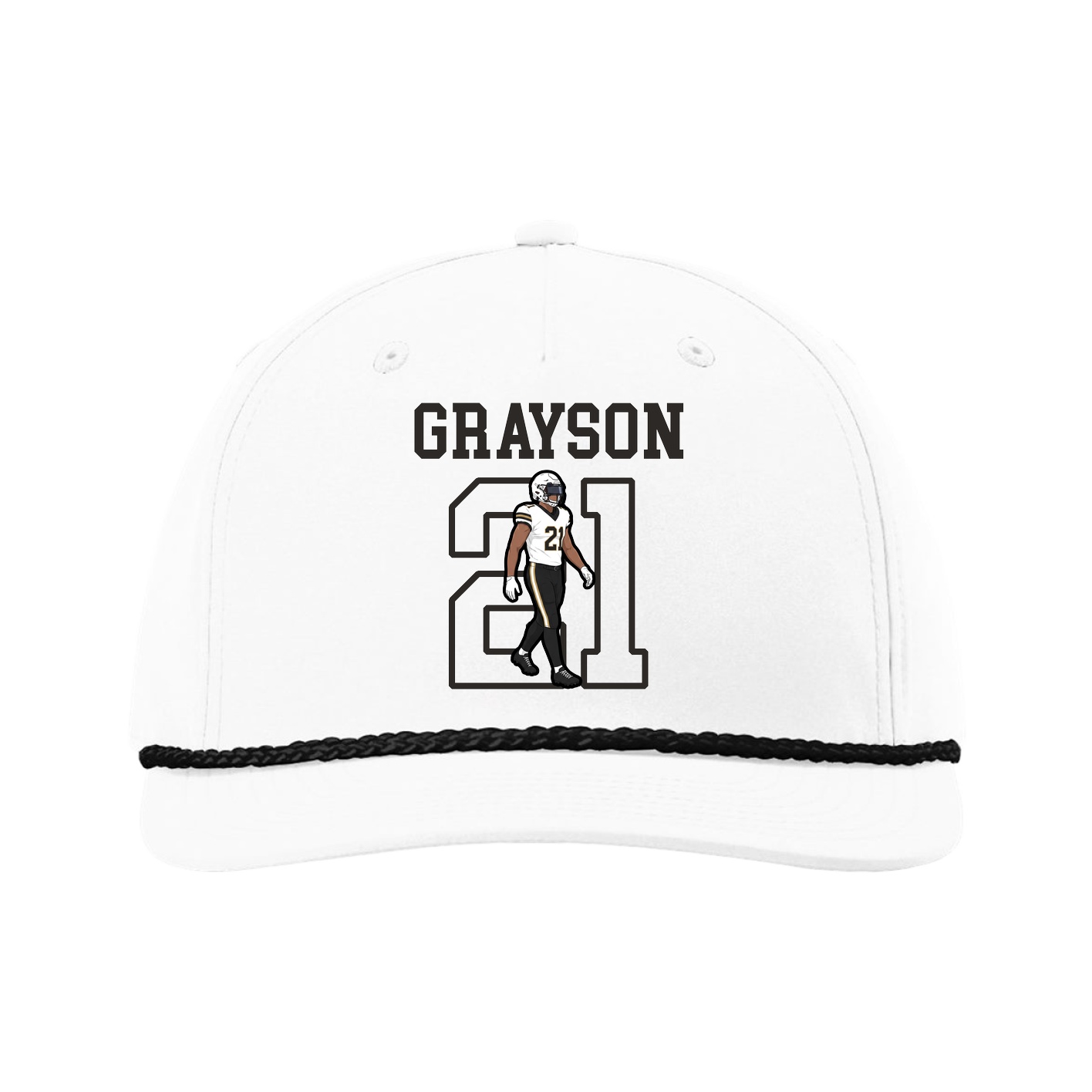 Five-Panel Classic Rope Cap — Shirsey in White
