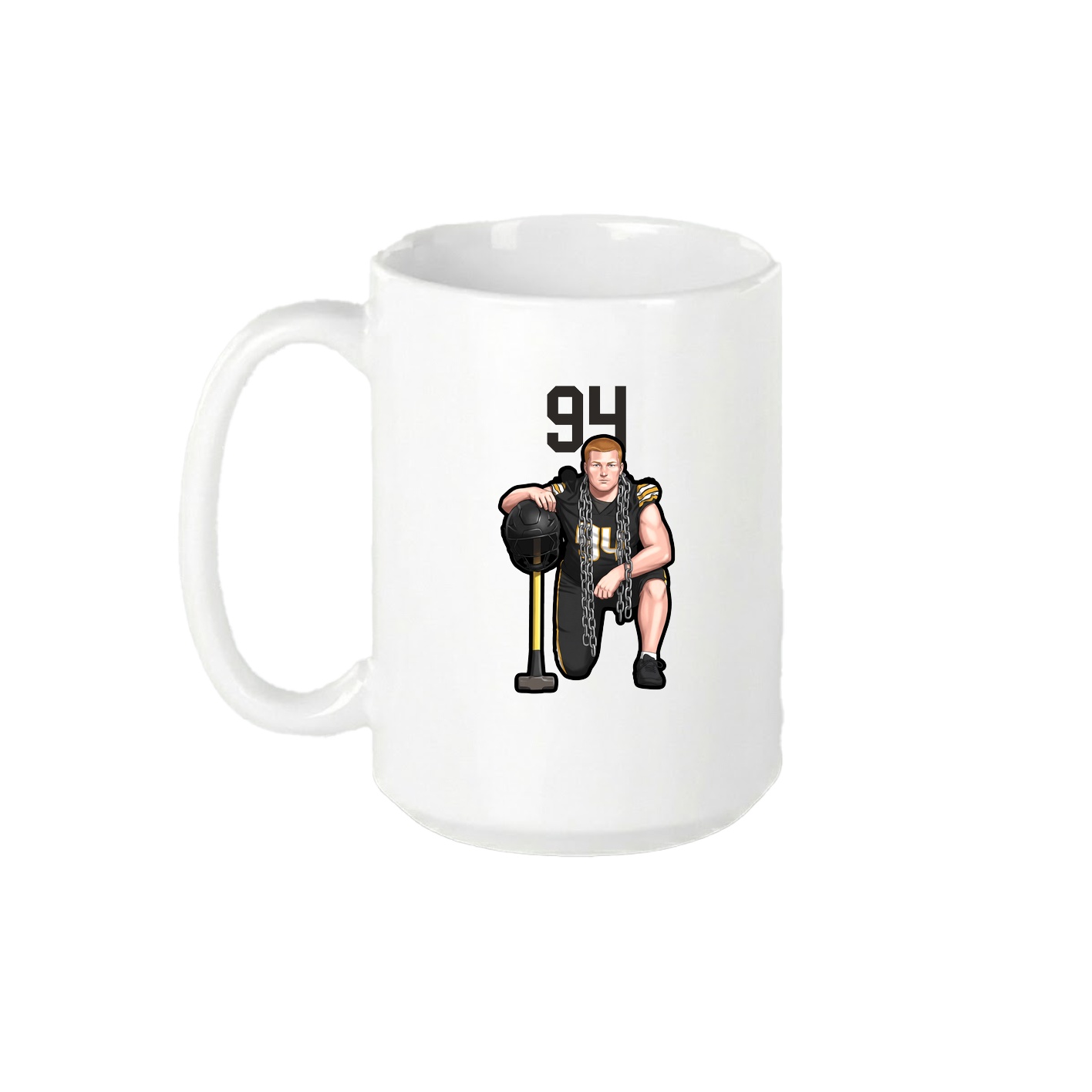 15oz Coffee Mug — Number Top in White