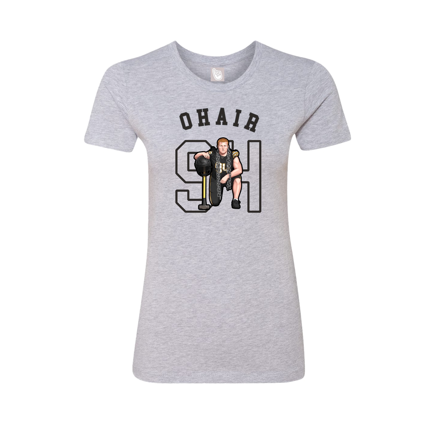 Fitted Women's Tee — Shirsey Arch in Grey