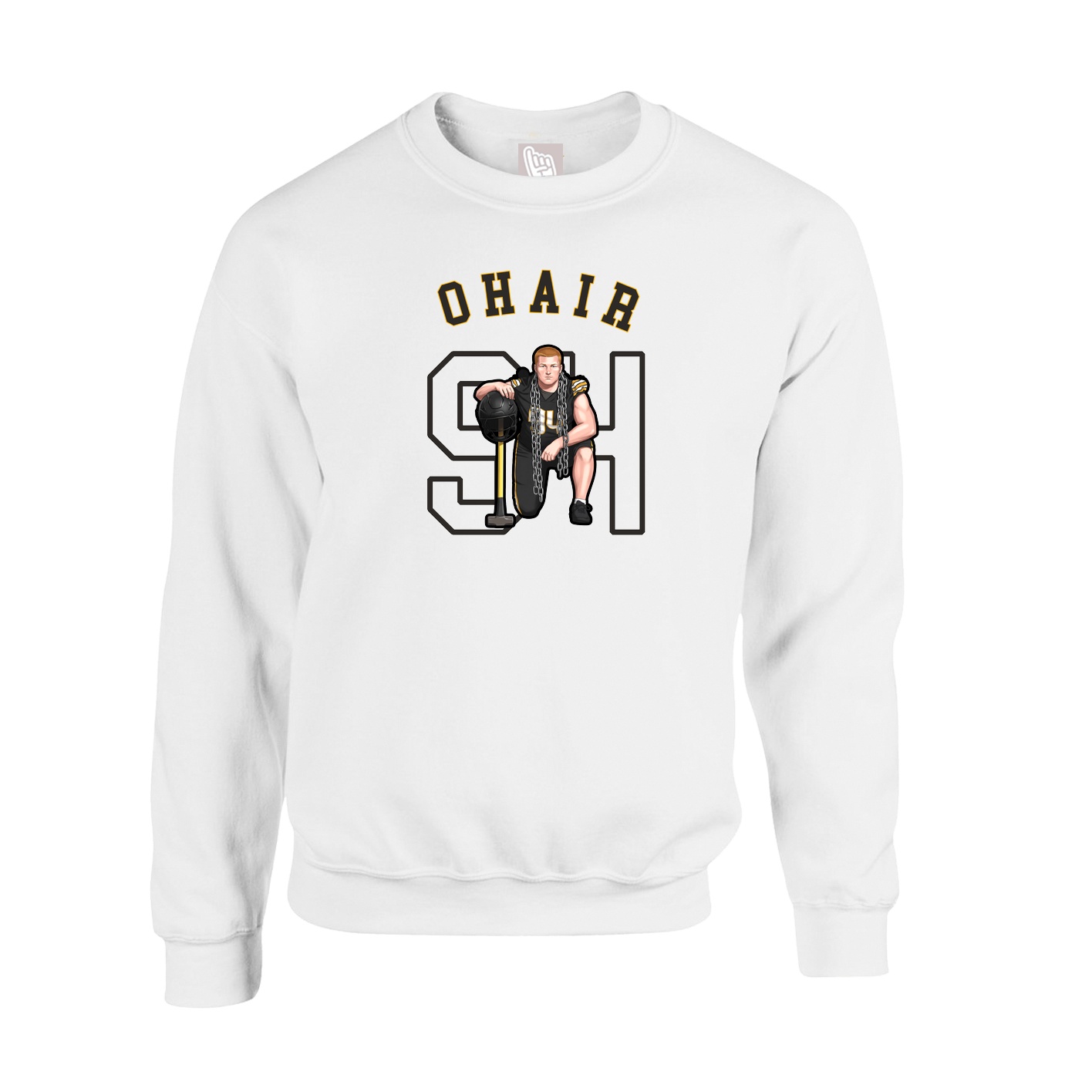 Fleece Crew — Shirsey Arch in White