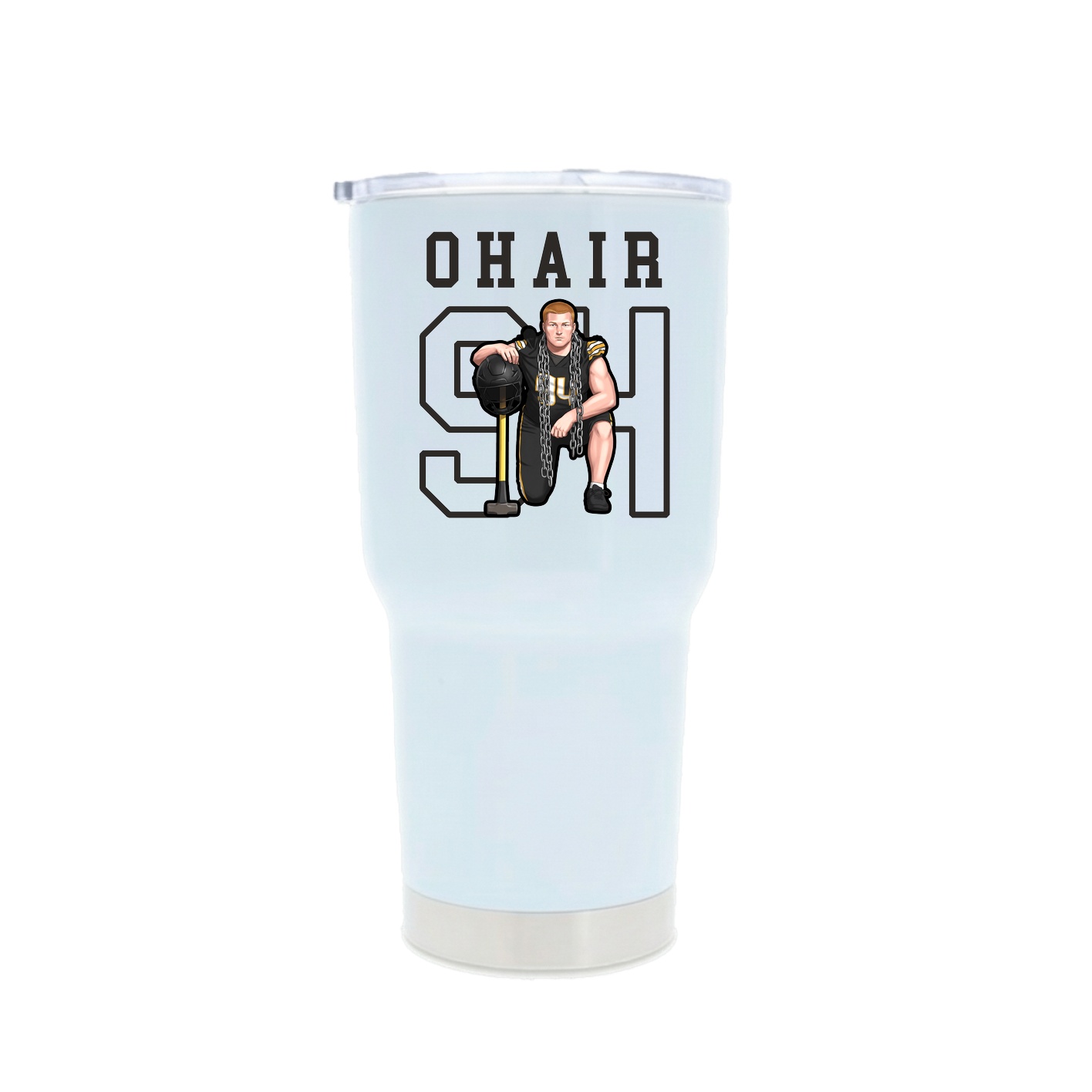30oz Stainless Steel Tumbler — Shirsey in White