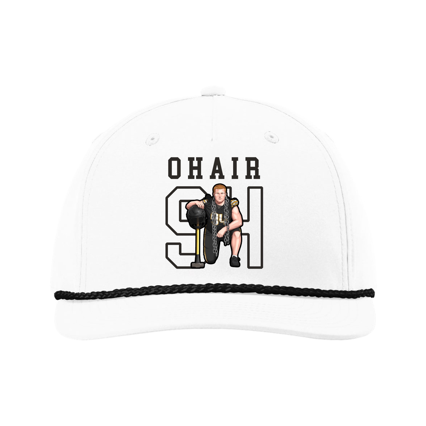 Five-Panel Classic Rope Cap — Shirsey in White