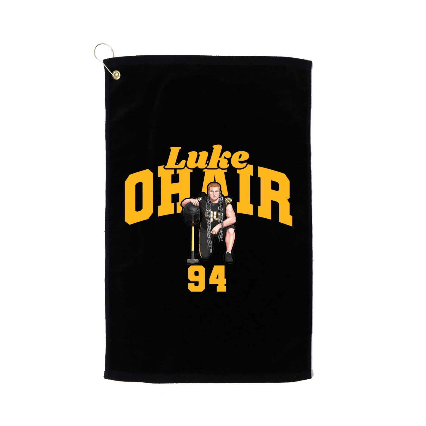 Golf Towel — Signature Arch in Black