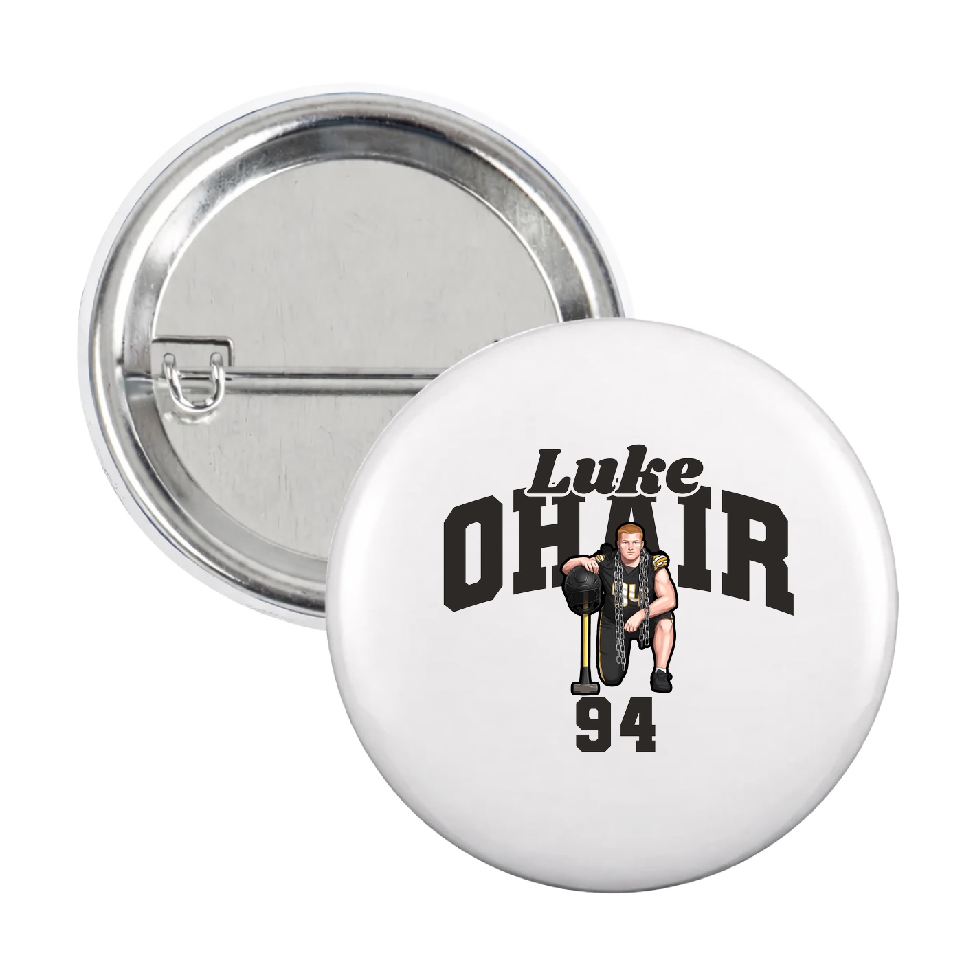 Game Day Button — Signature Arch in White