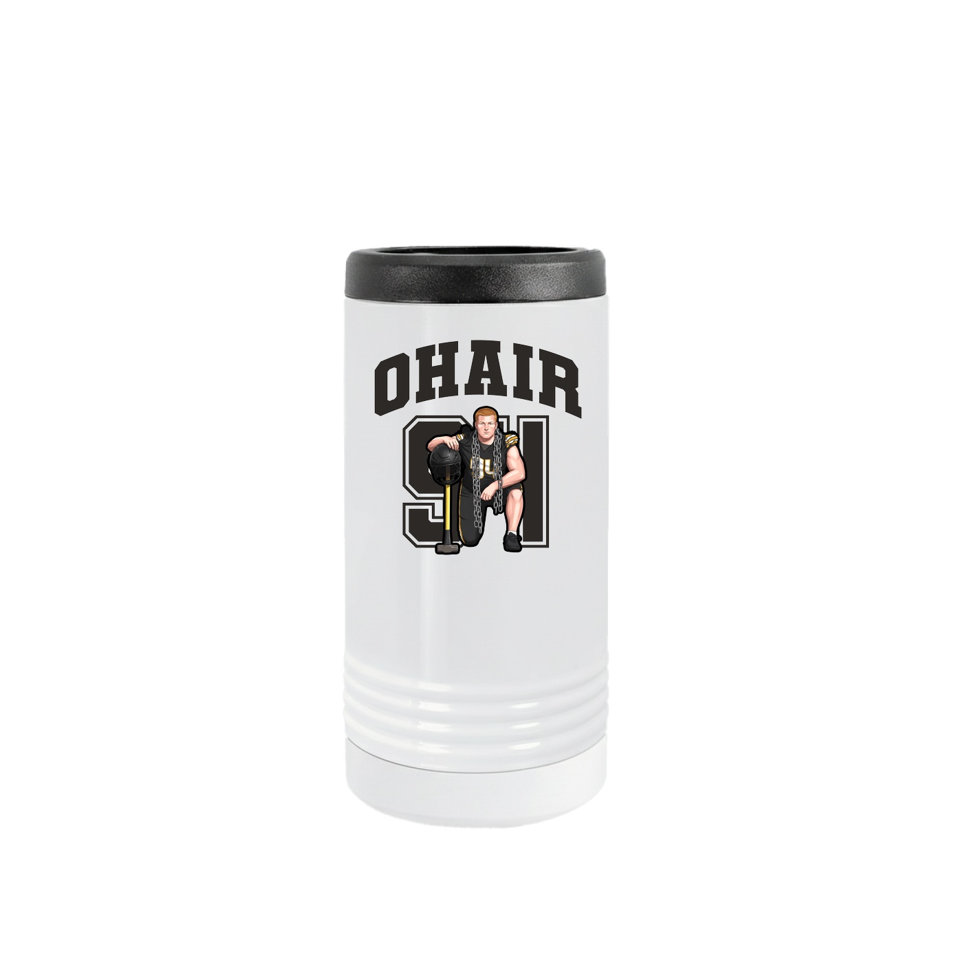 Slim Beverage Holder — Number in White