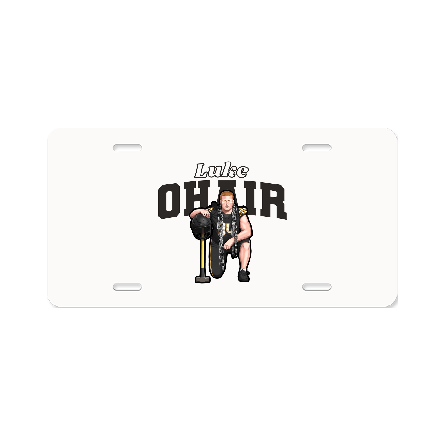 License Plate — Name Arch in Classic