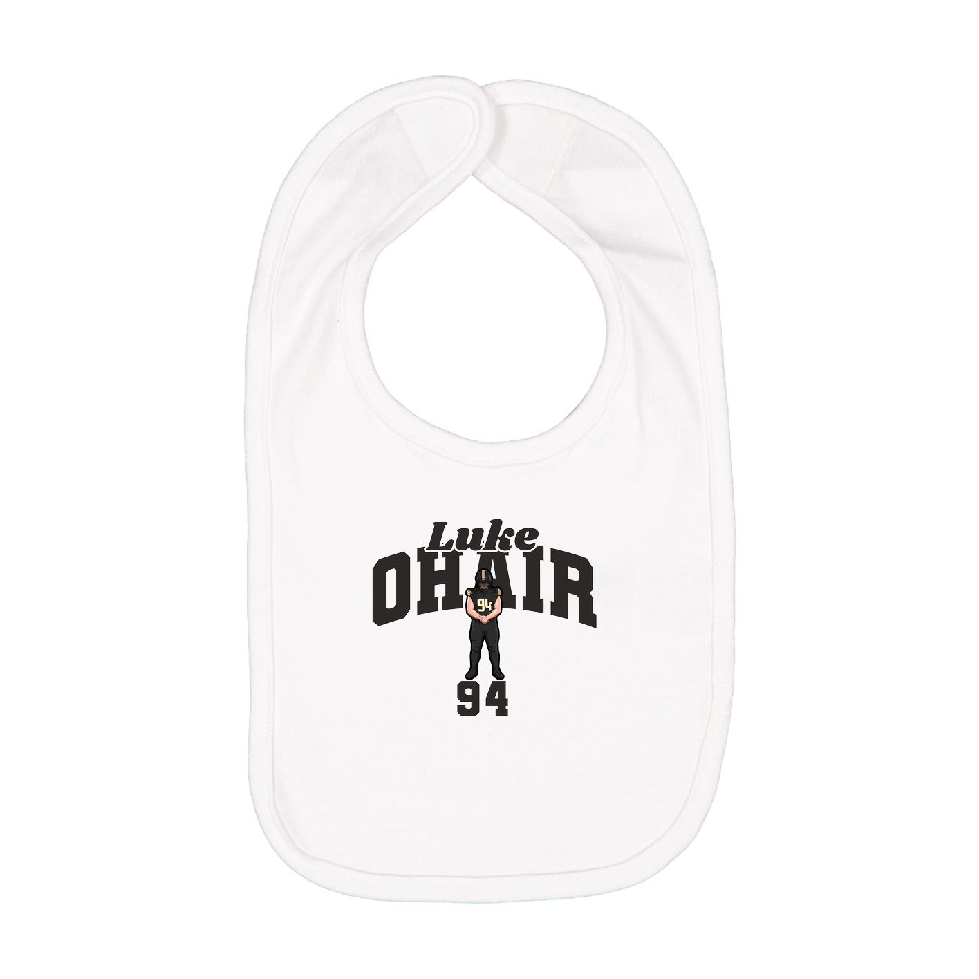 Infant Bib — Signature Arch in White
