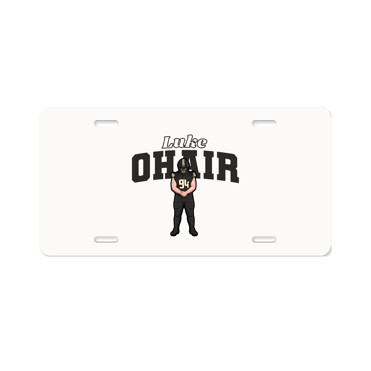 License Plate — Name Arch in Classic