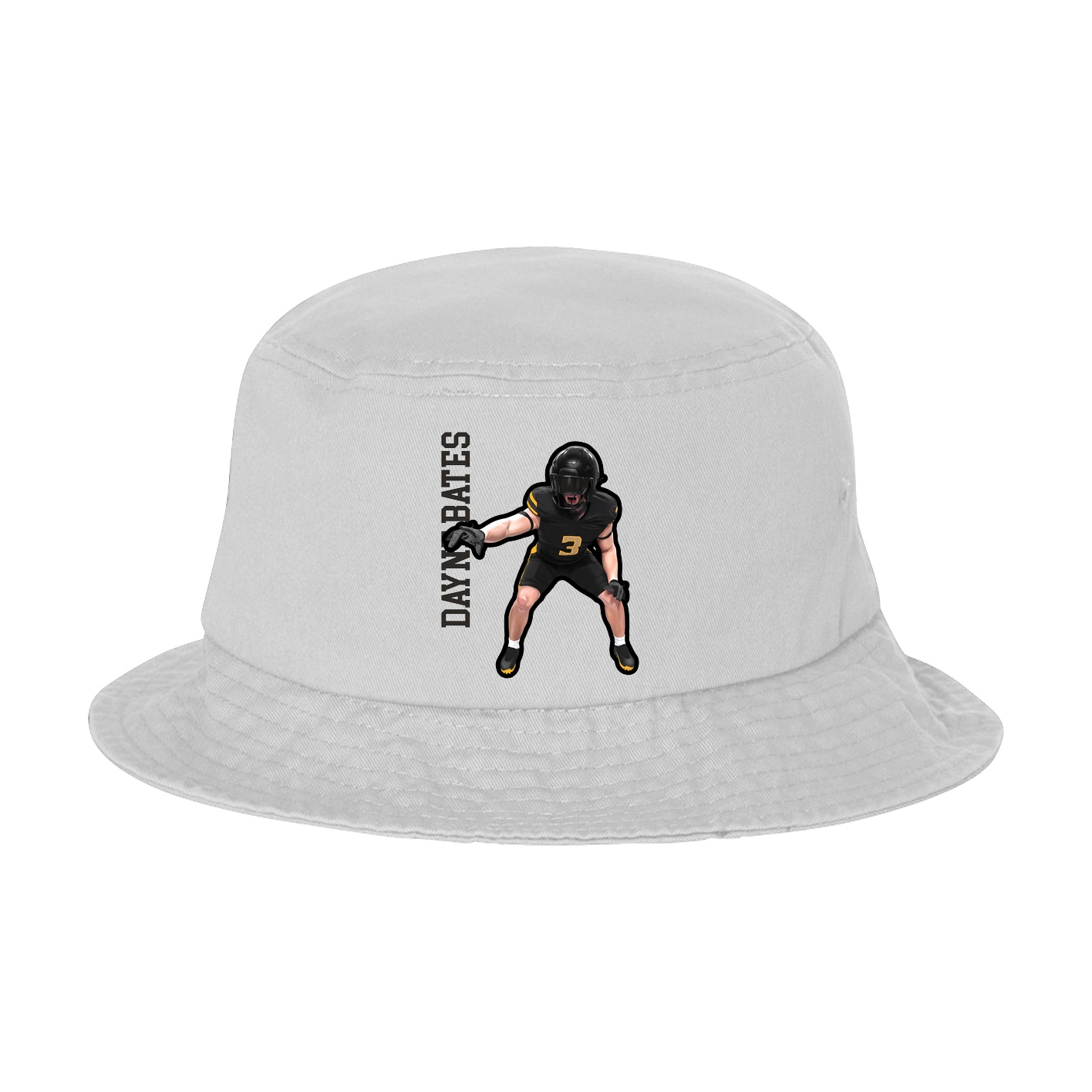 Bucket Cap — Name Vertical in White