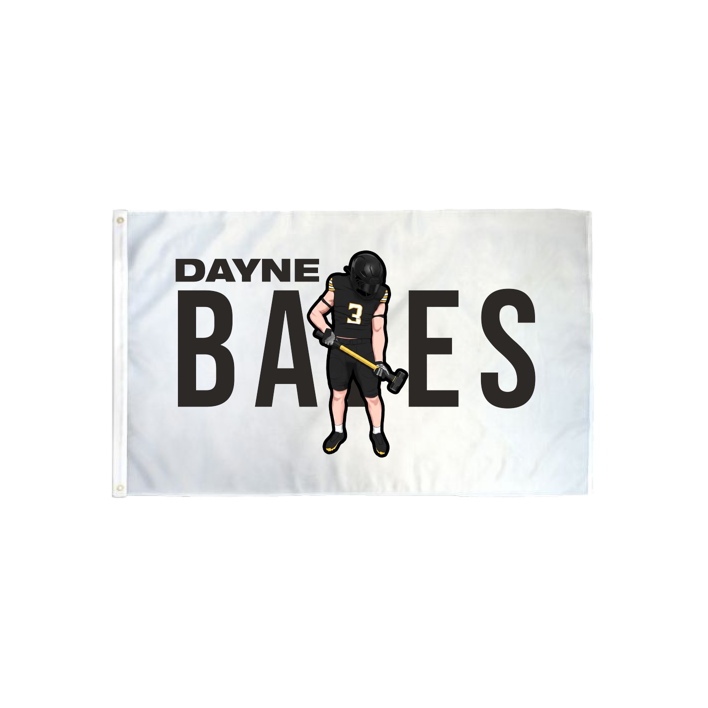 3x5 Flag — Player Name in Classic