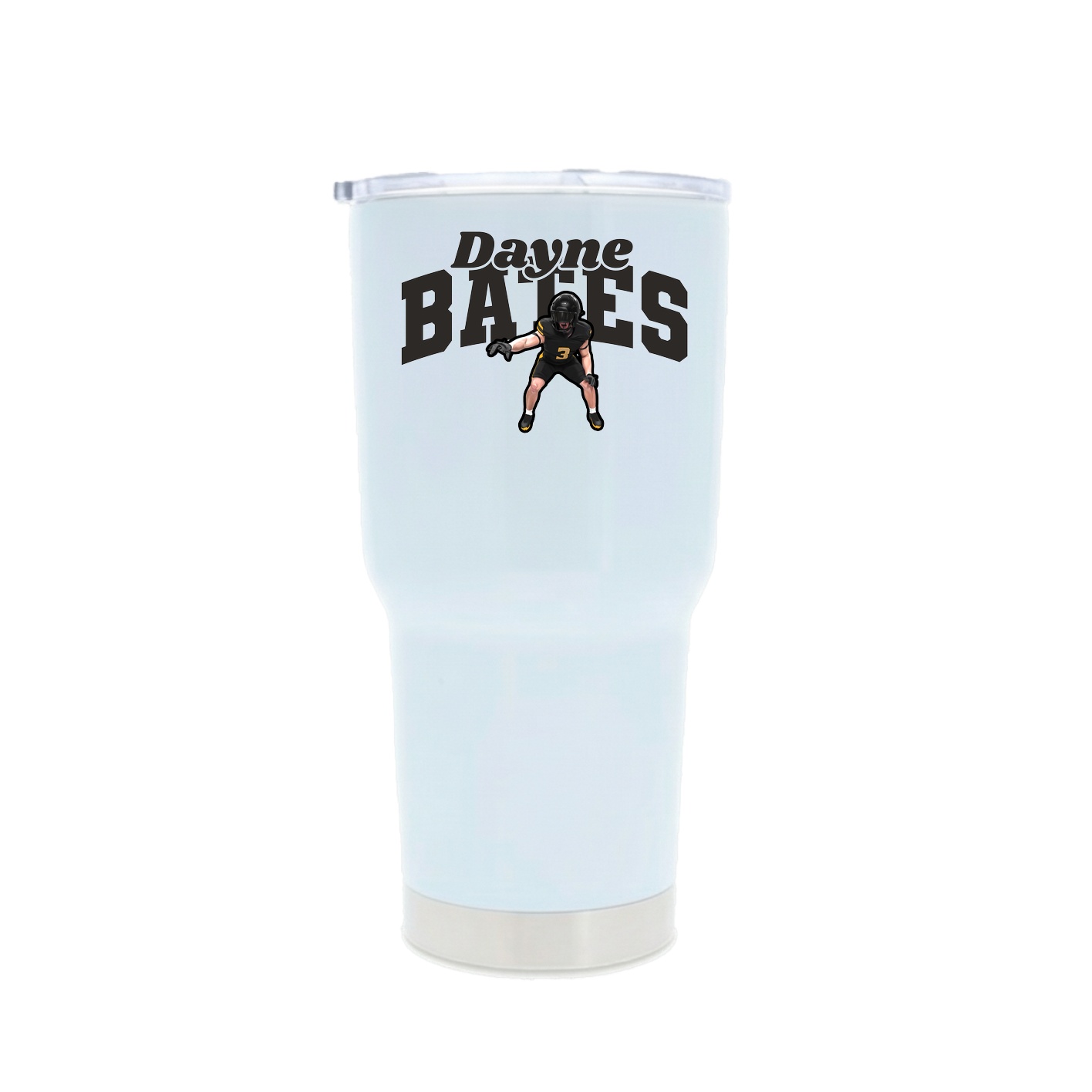30oz Stainless Steel Tumbler — Signature Arch in White
