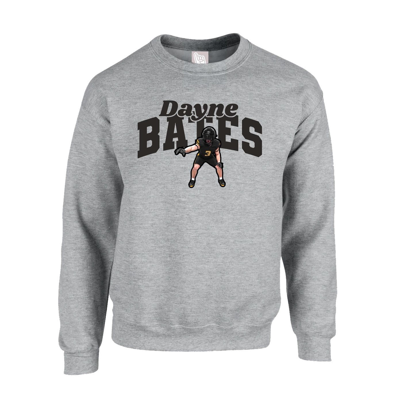Fleece Crew — Signature Arch in Grey