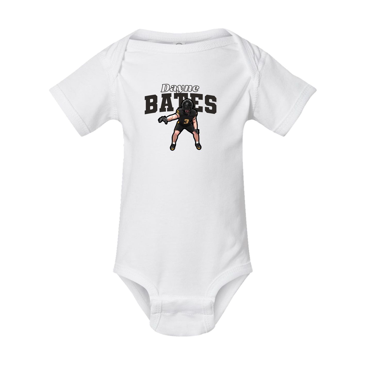 Baby Onesie — Name Arch in White