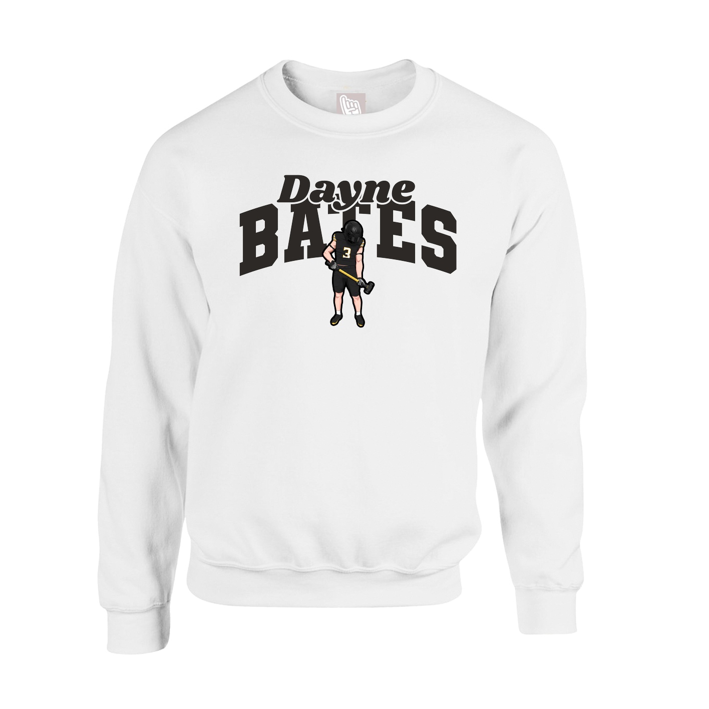 Fleece Crew — Signature Arch in White
