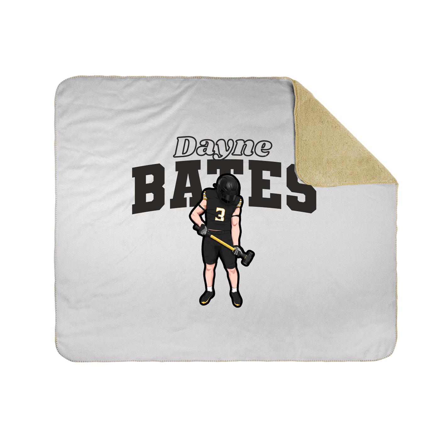 Throw Blanket — Name Arch in White