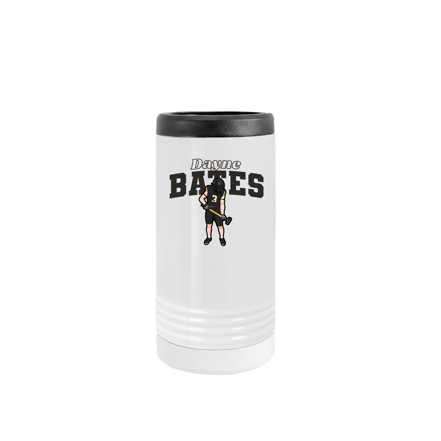 Slim Beverage Holder — Name Arch in White