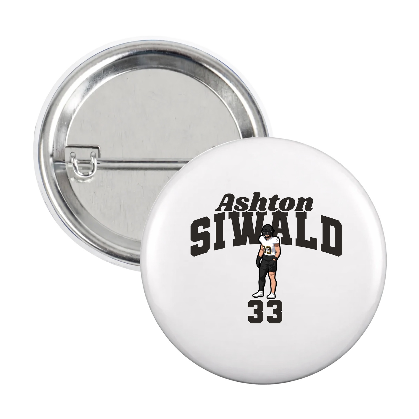 Game Day Button — Signature Arch in White