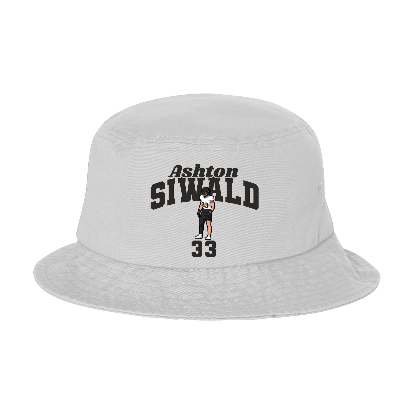 Bucket Cap — Signature Arch in White