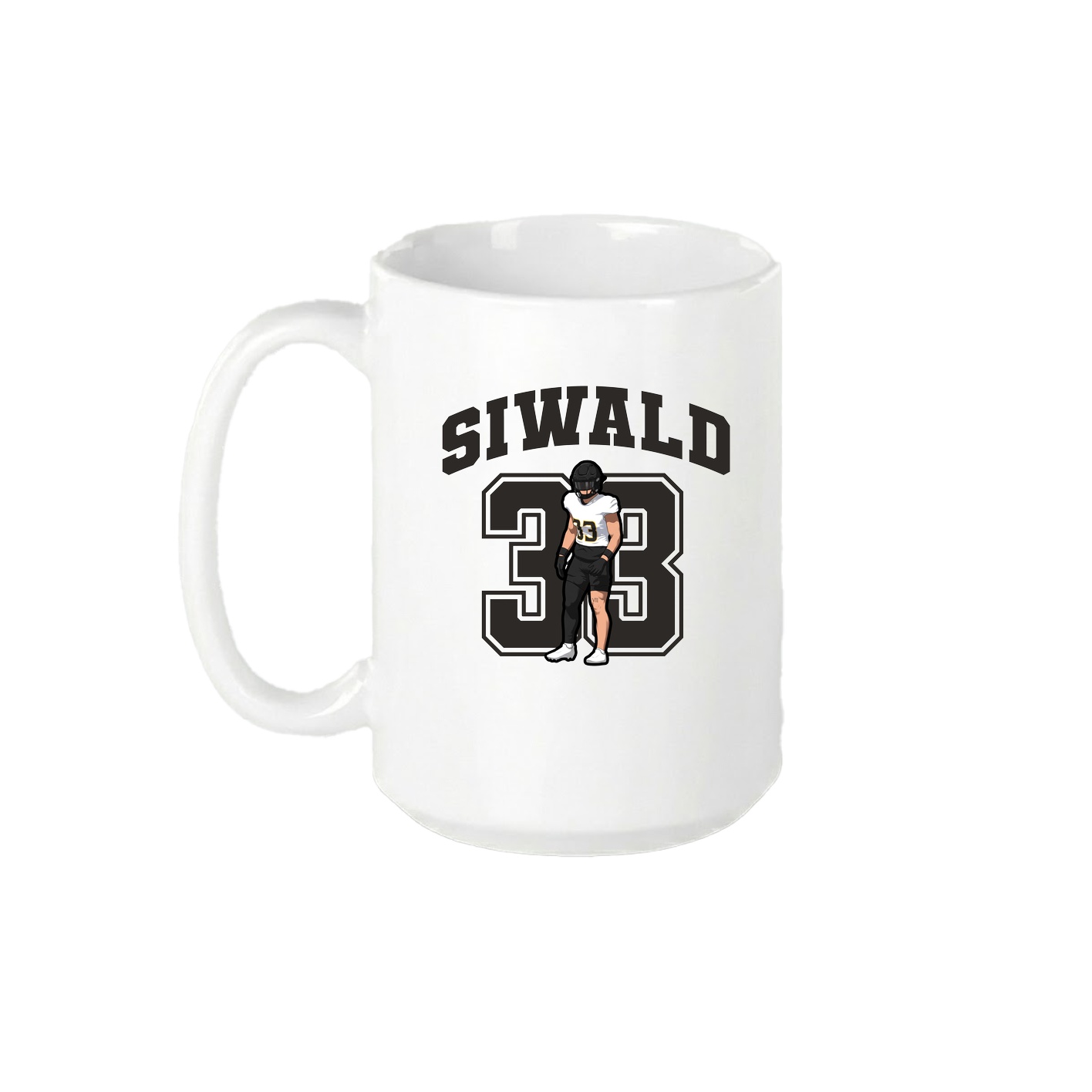15oz Coffee Mug — Number in White