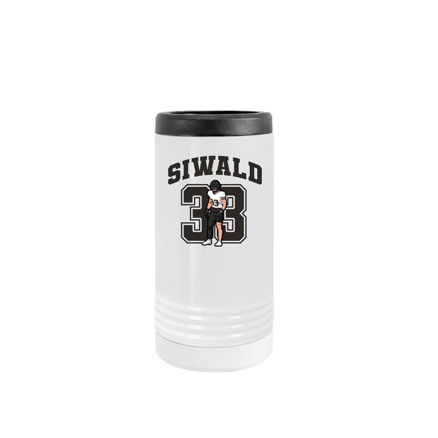 Slim Beverage Holder — Number in White