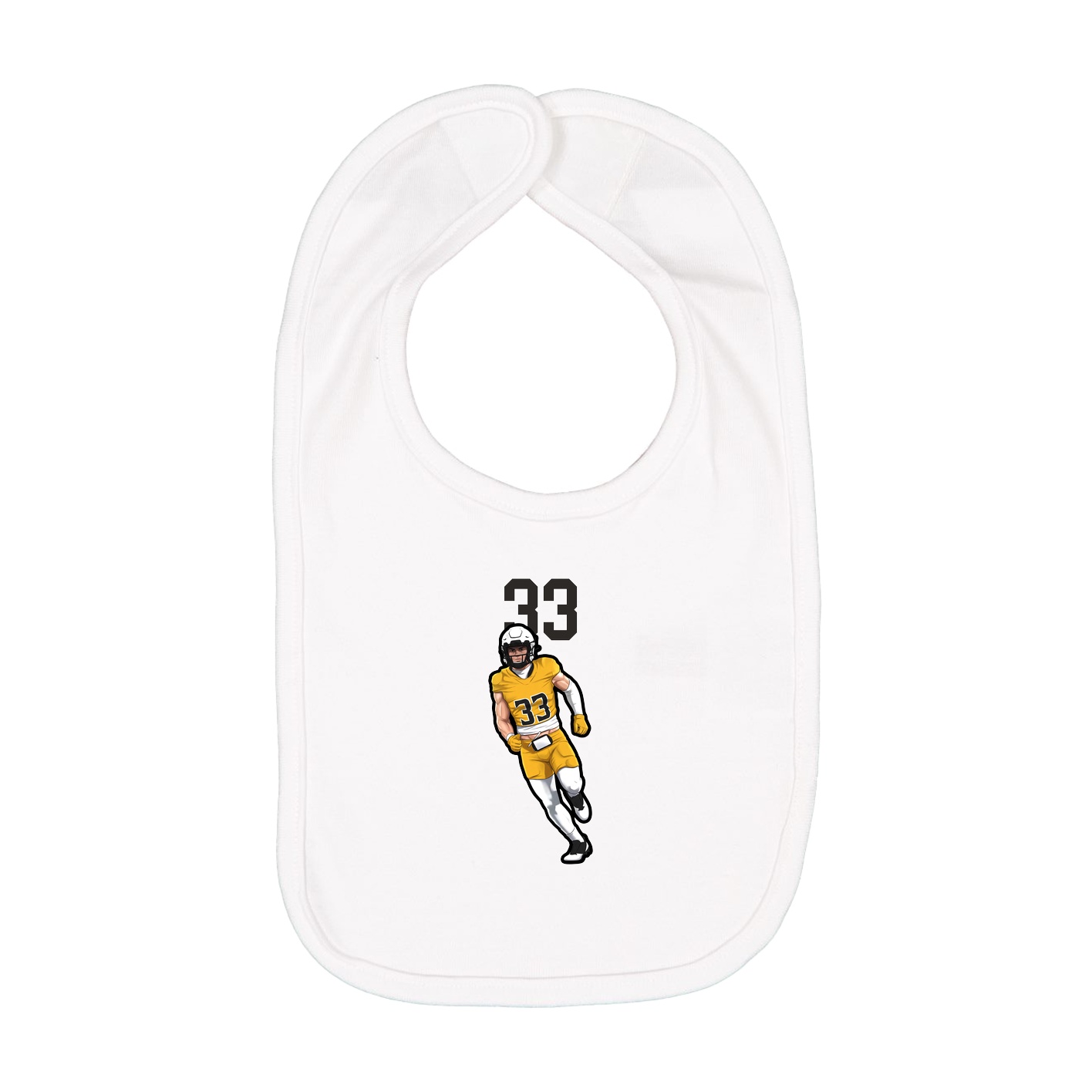 Infant Bib — Number Top in White