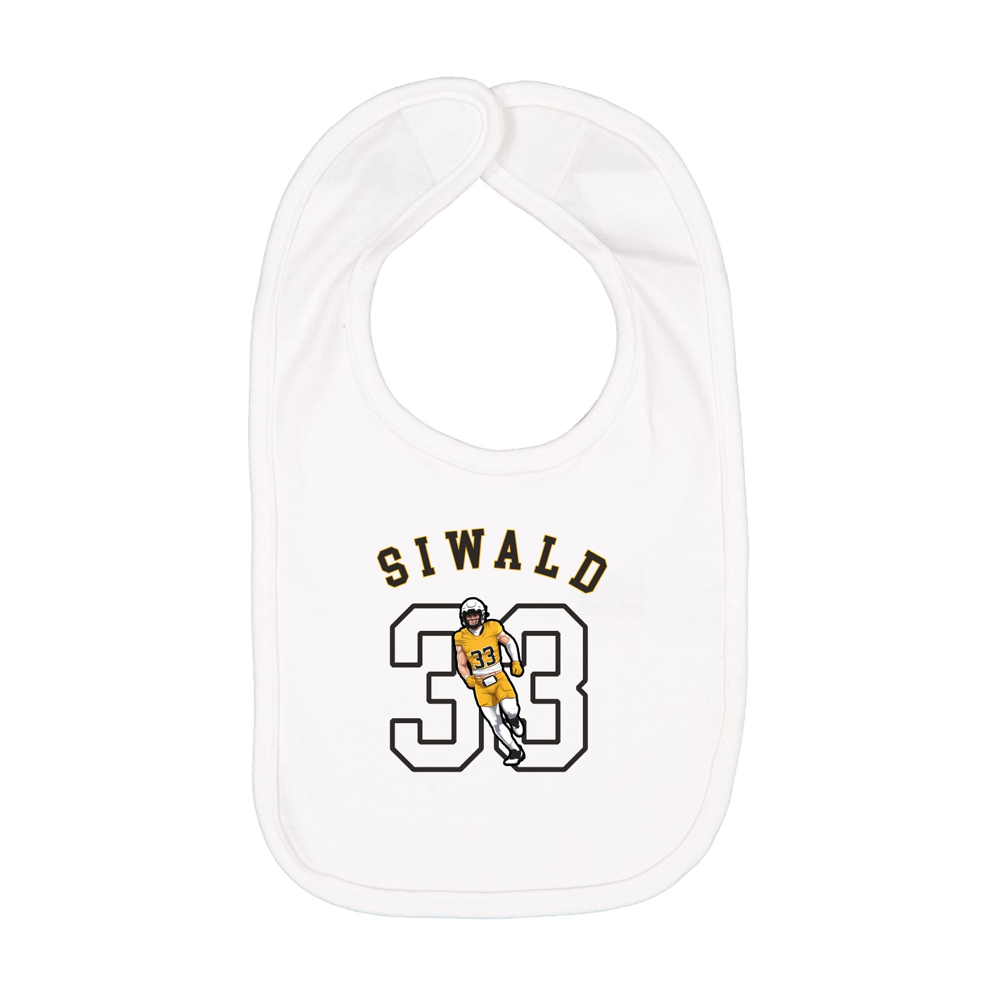 Infant Bib — Shirsey Arch in White