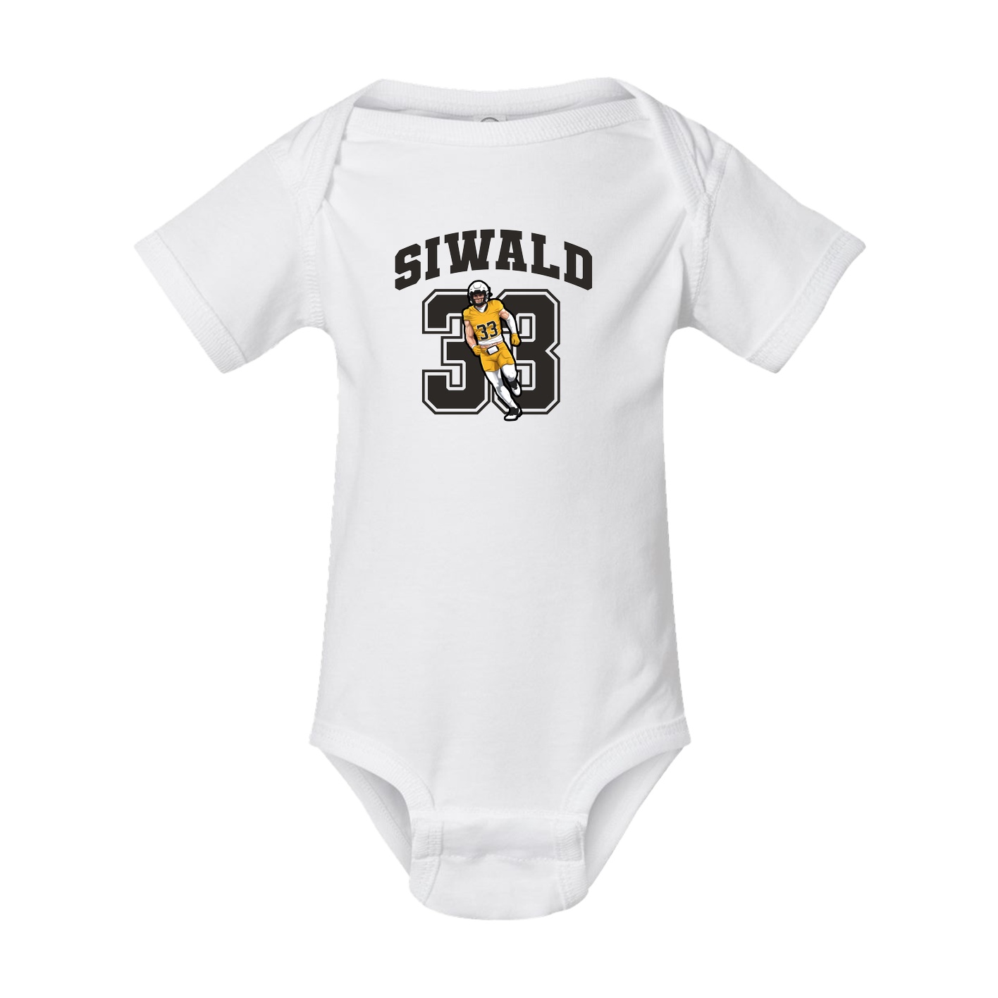 Baby Onesie — Number in White