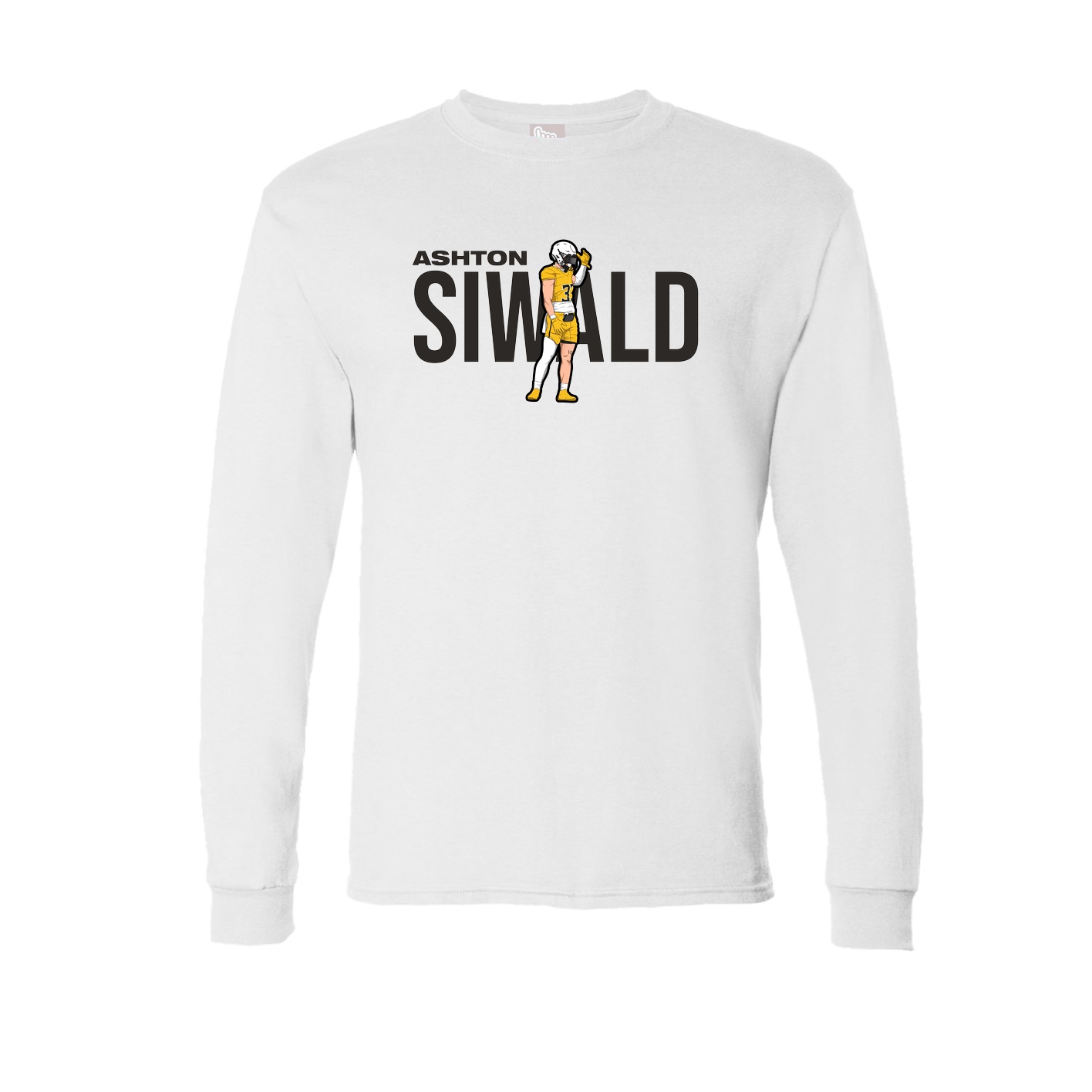 Long Sleeve Tee — Player Name in White