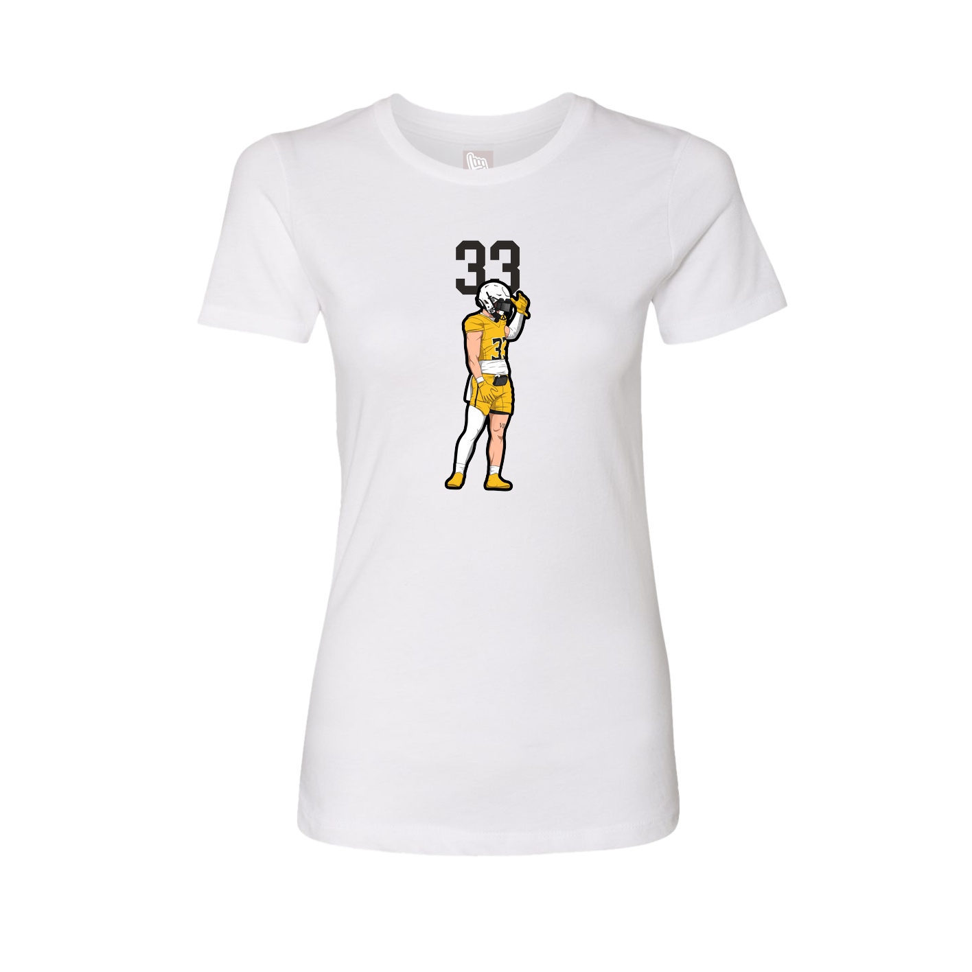 Fitted Women's Tee — Number Top in White