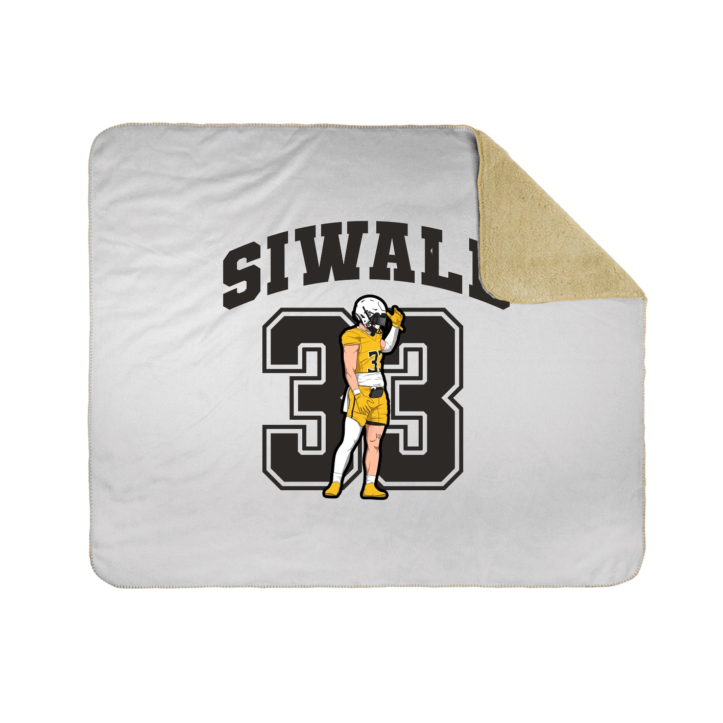 Throw Blanket — Number in White