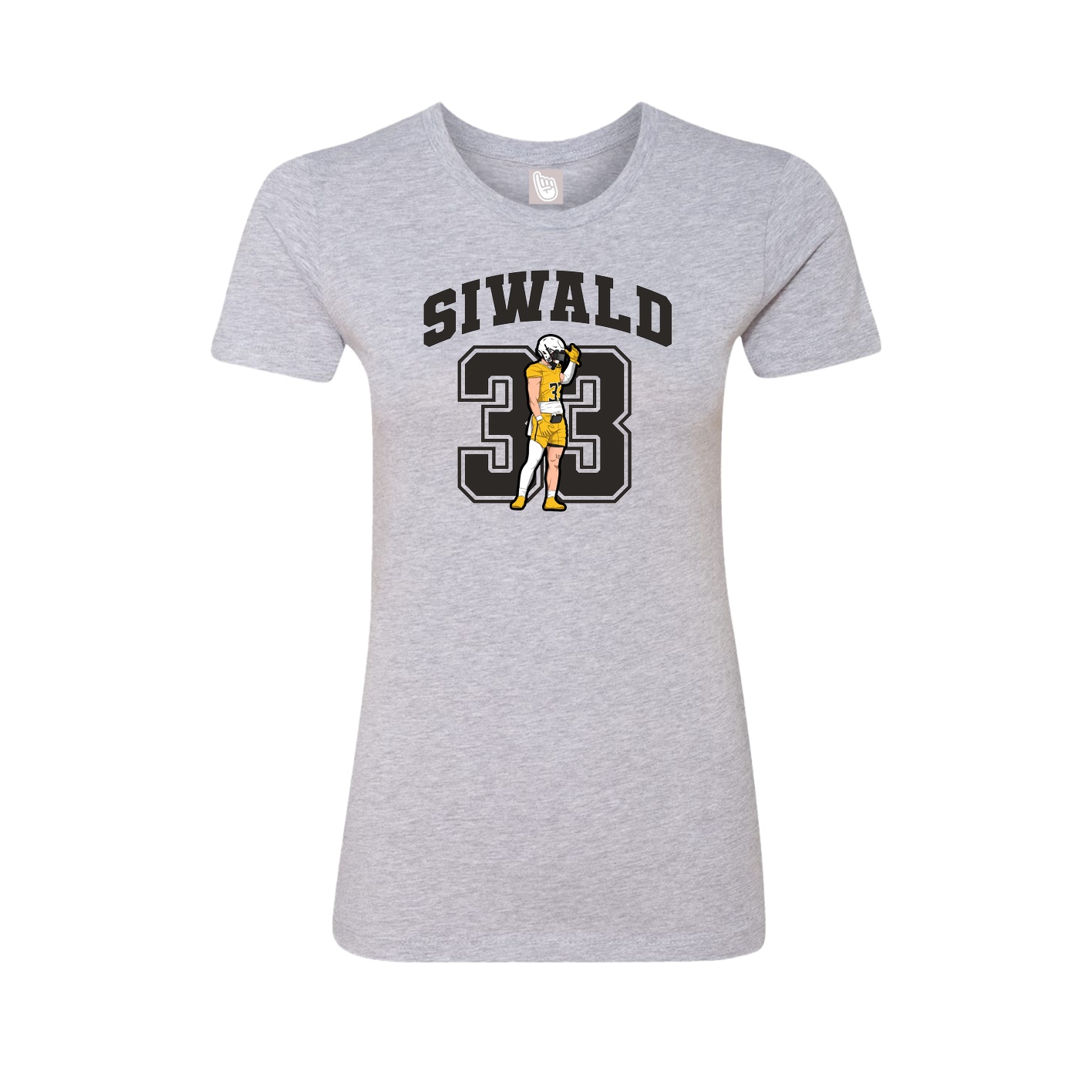 Fitted Women's Tee — Number in Grey
