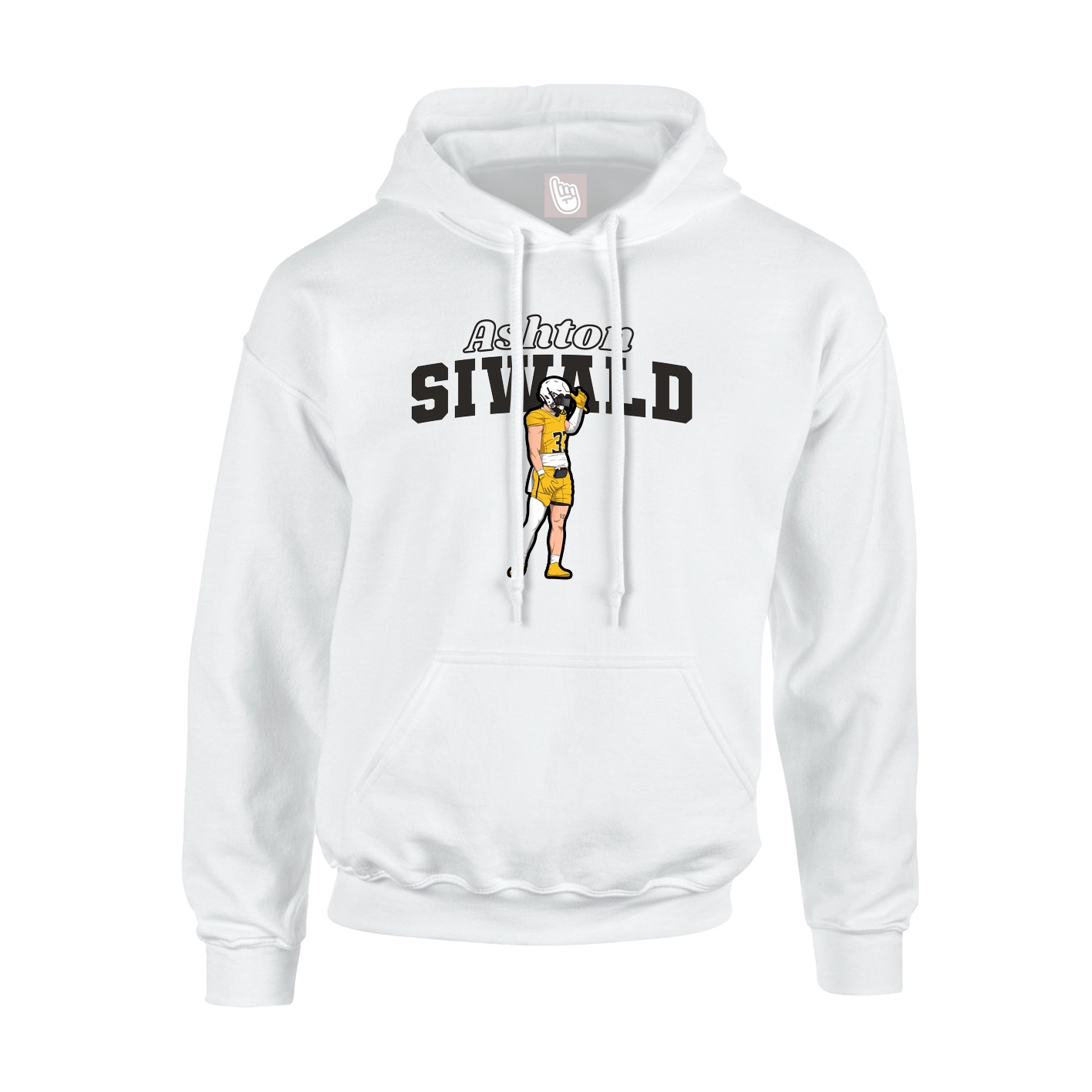 Hoodie — Name Arch in White