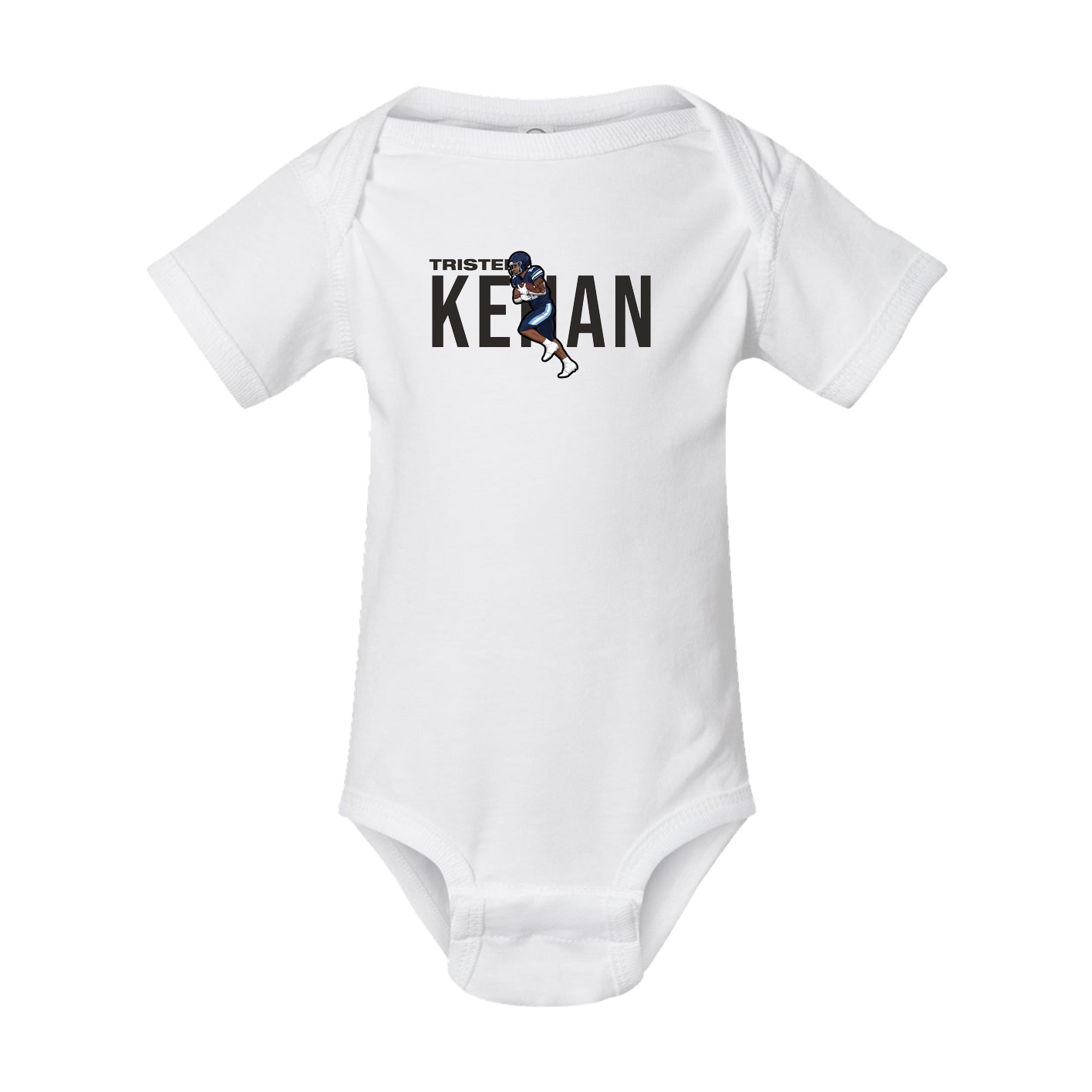 Baby Onesie — Player Name in White