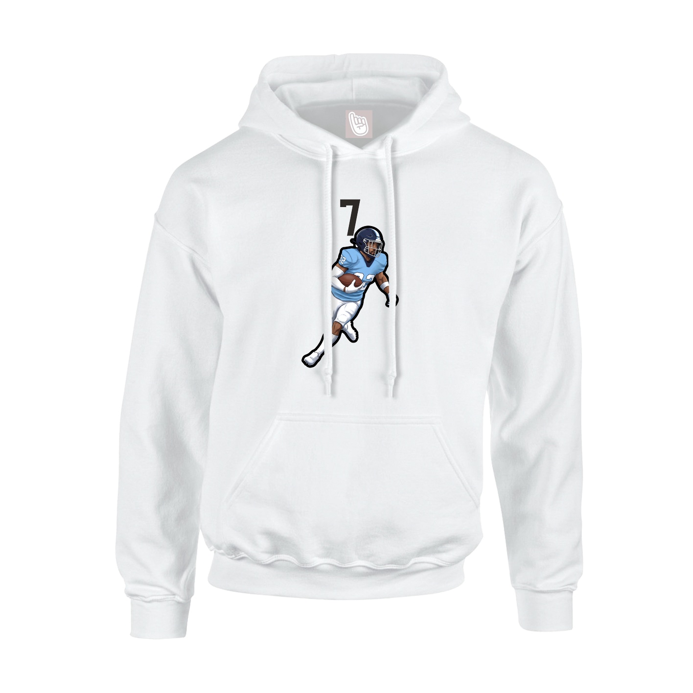 Hoodie — Number Top in White