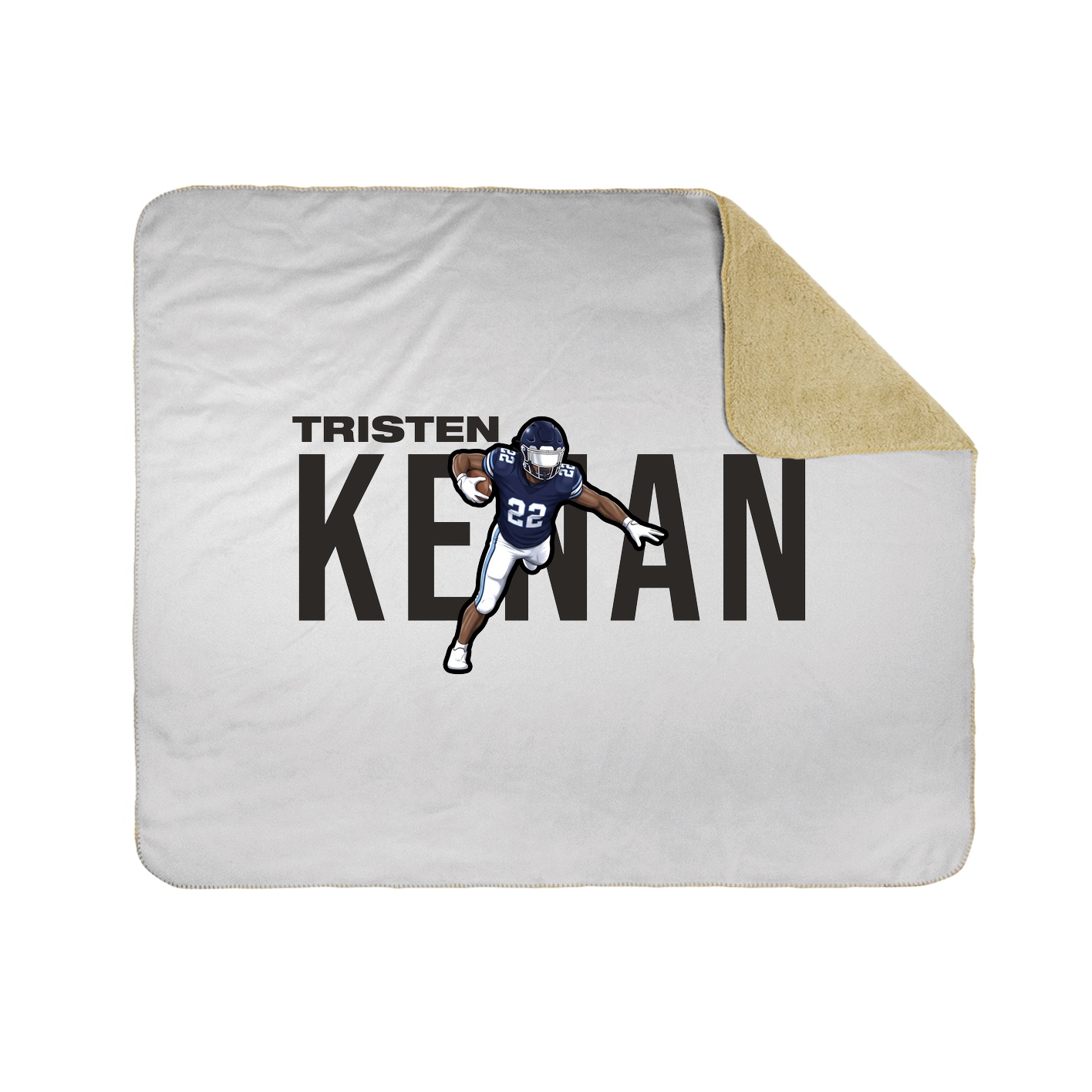 Throw Blanket — Player Name in White