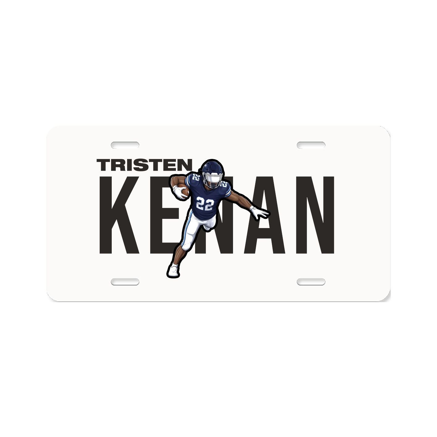 License Plate — Player Name in Classic