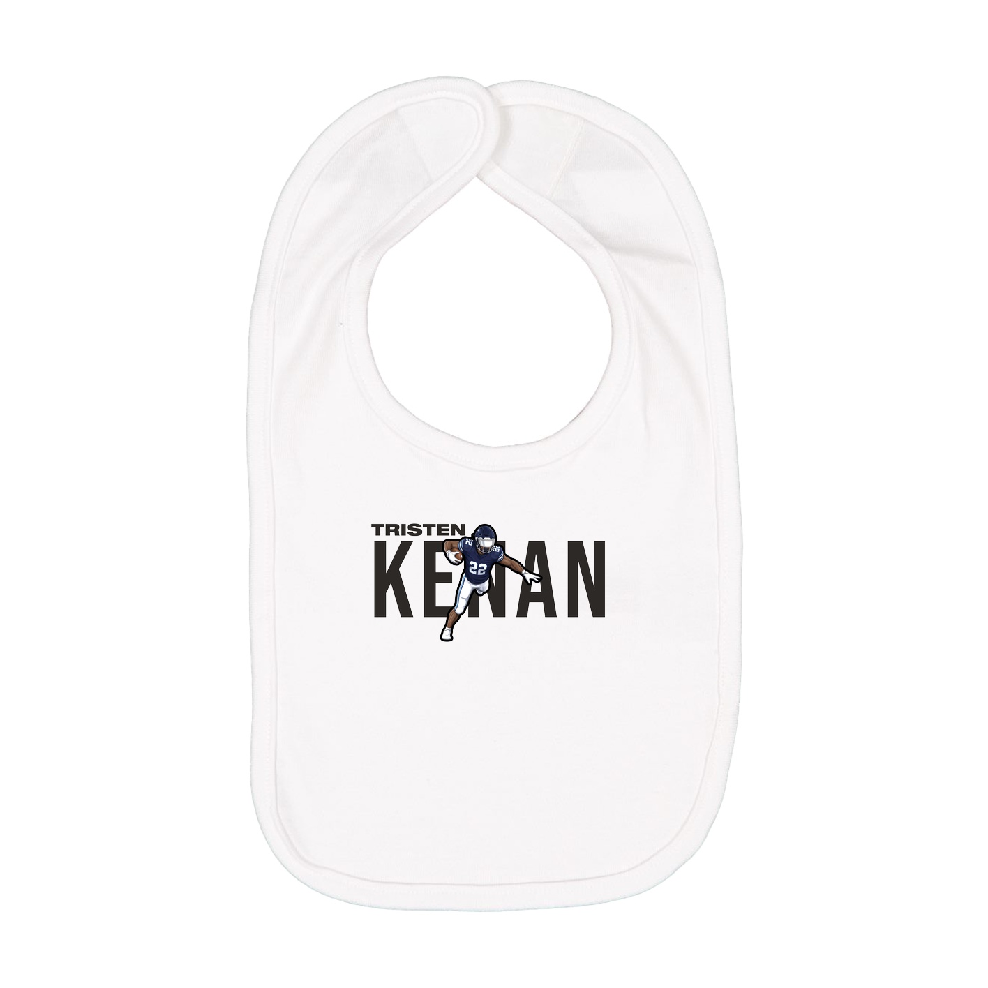 Infant Bib — Player Name in White