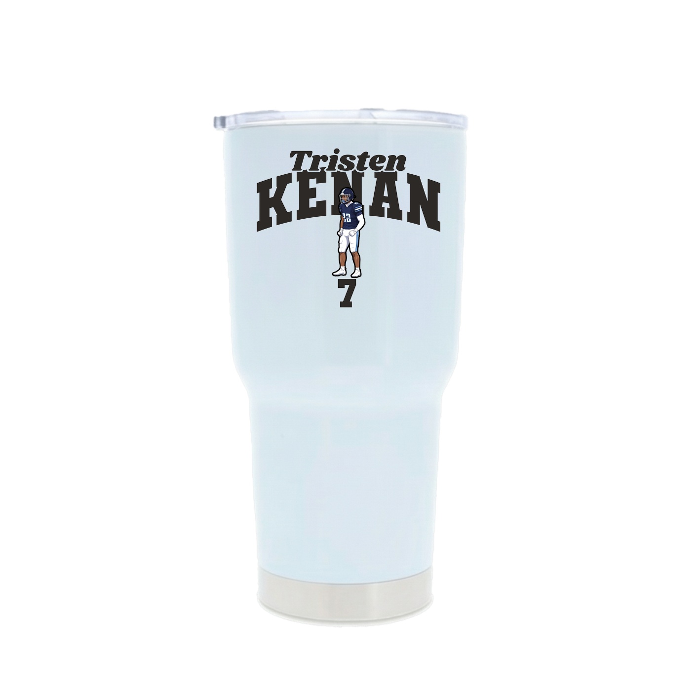 30oz Stainless Steel Tumbler — Signature Arch in White