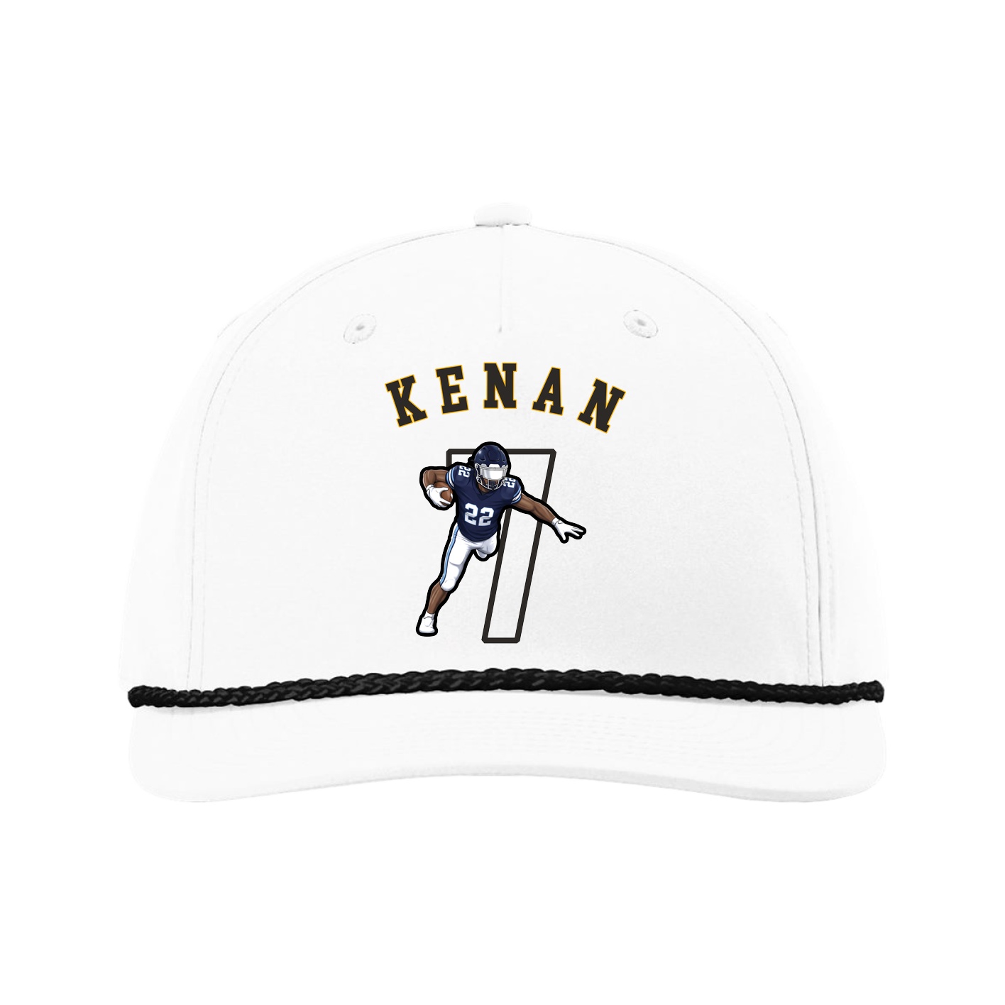 Five-Panel Classic Rope Cap — Shirsey Arch in White
