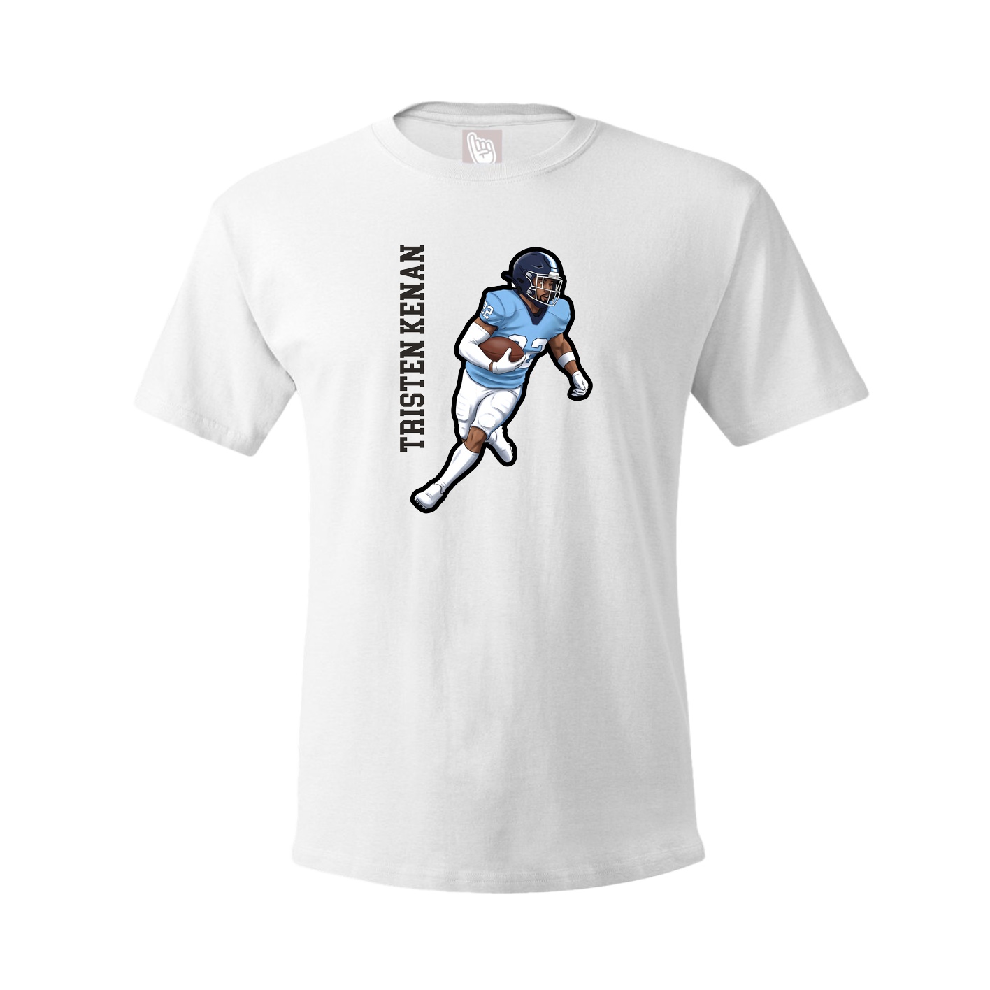 Tee — Name Vertical in White