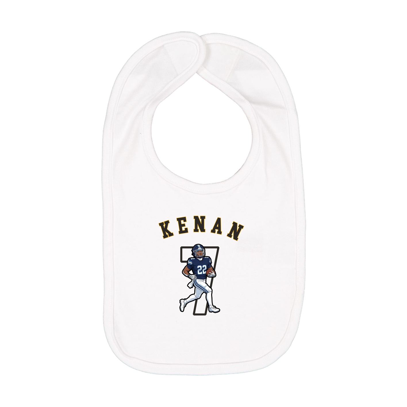 Infant Bib — Shirsey Arch in White