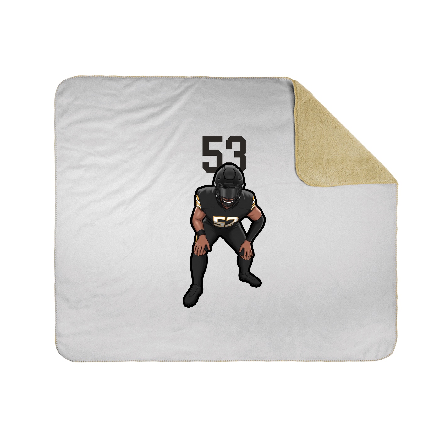 Throw Blanket — Number Top in White