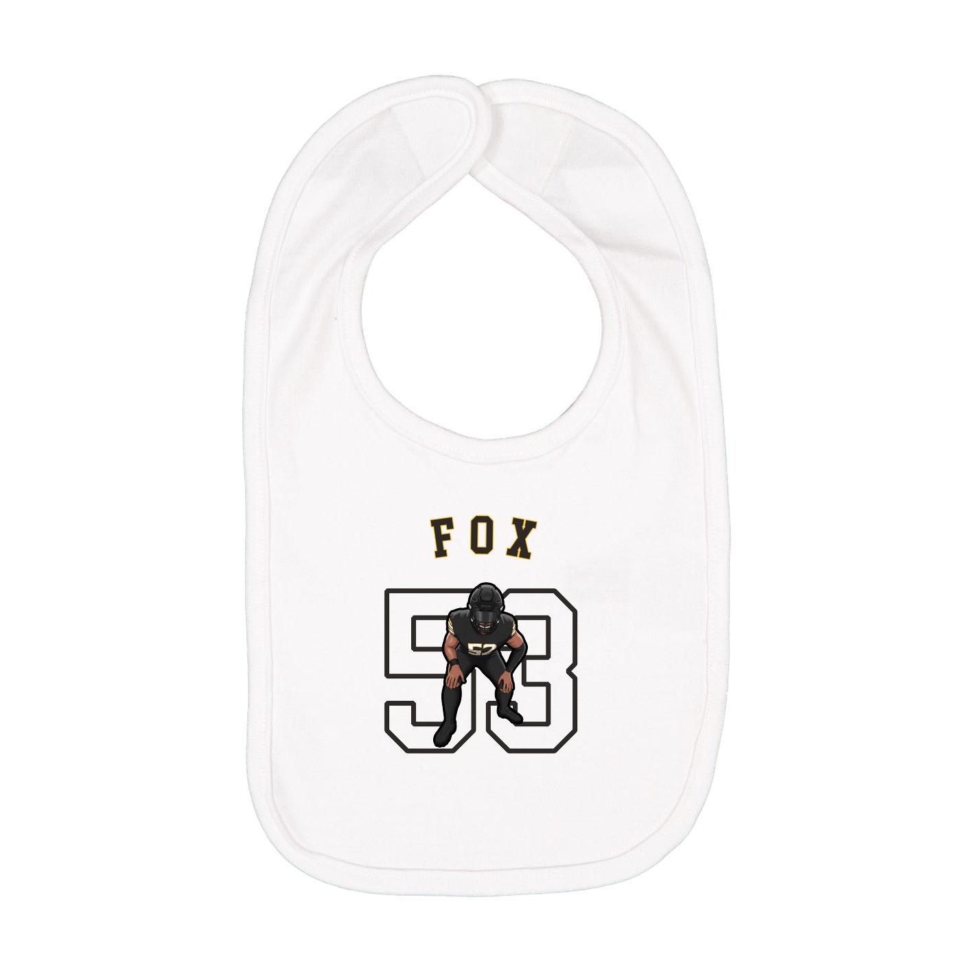 Infant Bib — Shirsey Arch in White