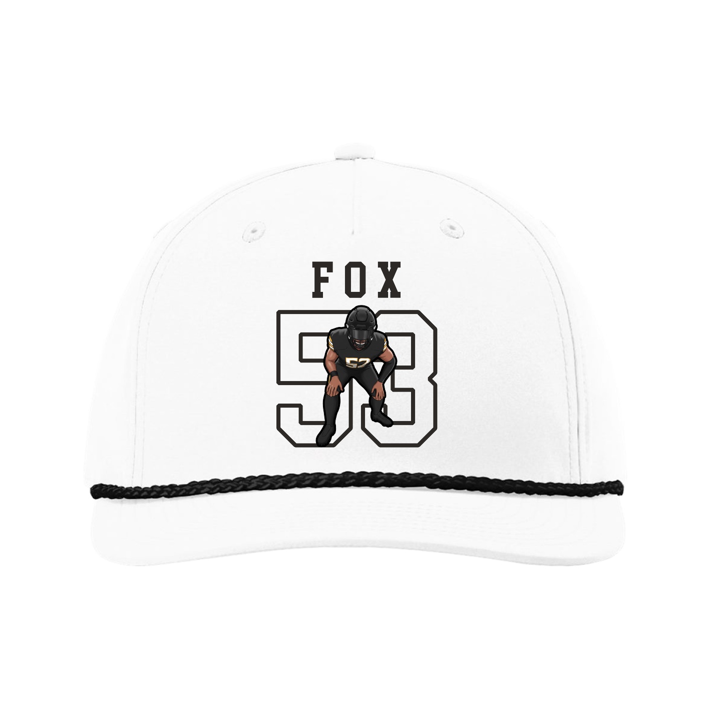 Five-Panel Classic Rope Cap — Shirsey in White