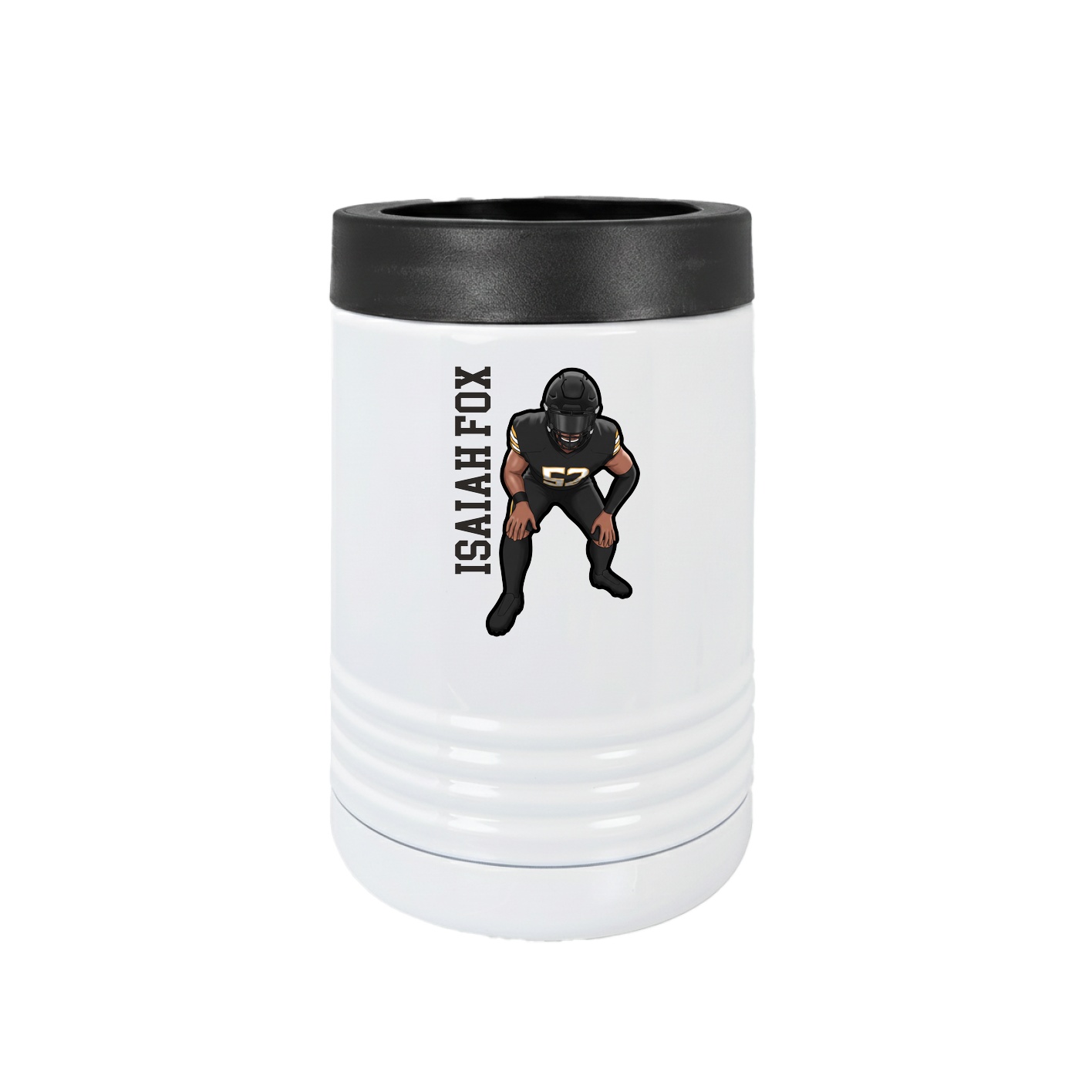 Beverage Holder — Name Vertical in White