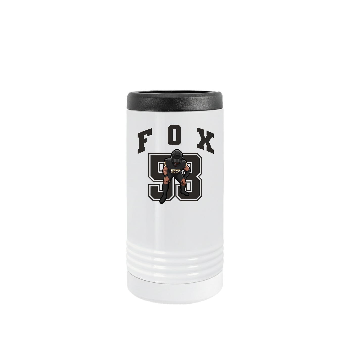 Slim Beverage Holder — Number in White