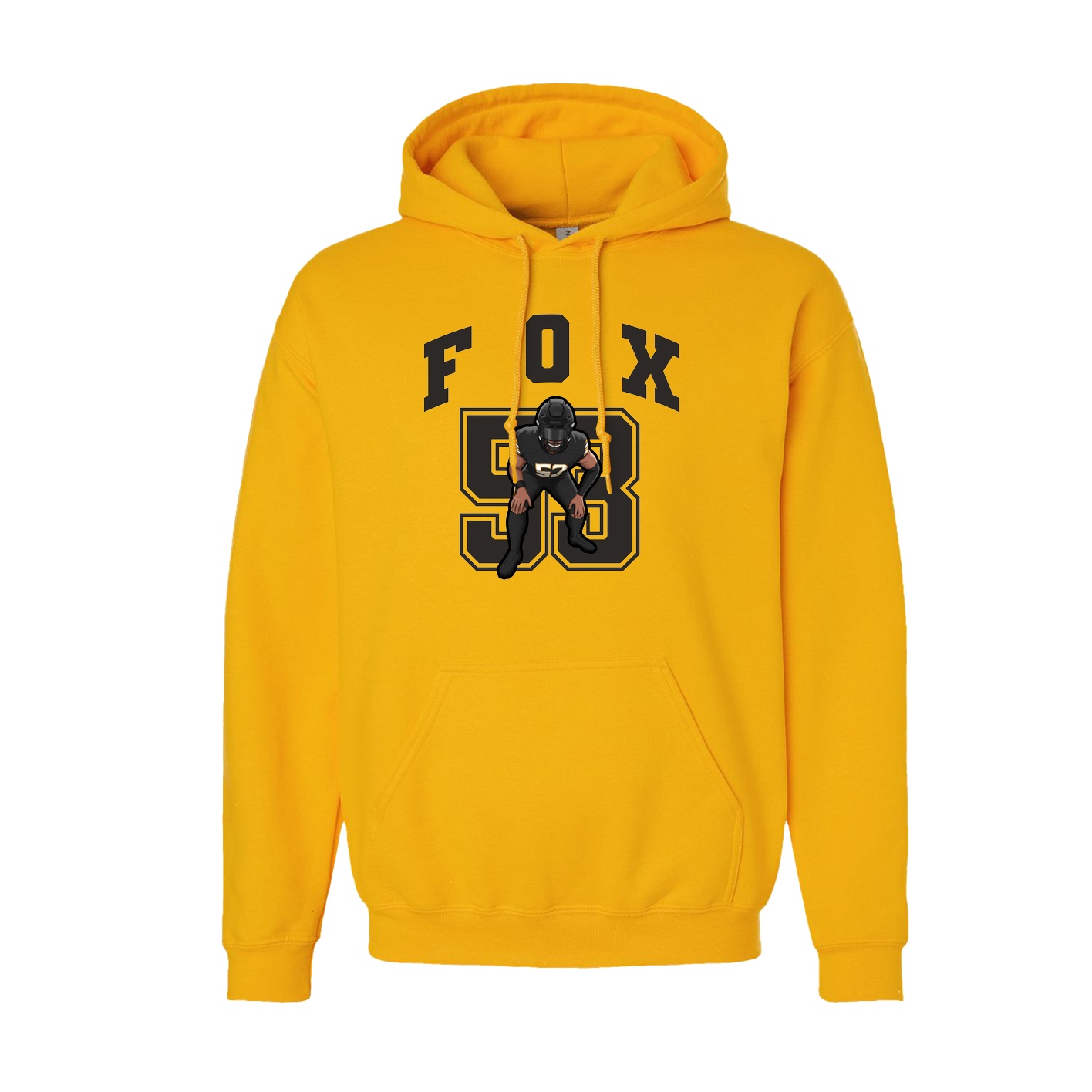 Hoodie — Number in Gold